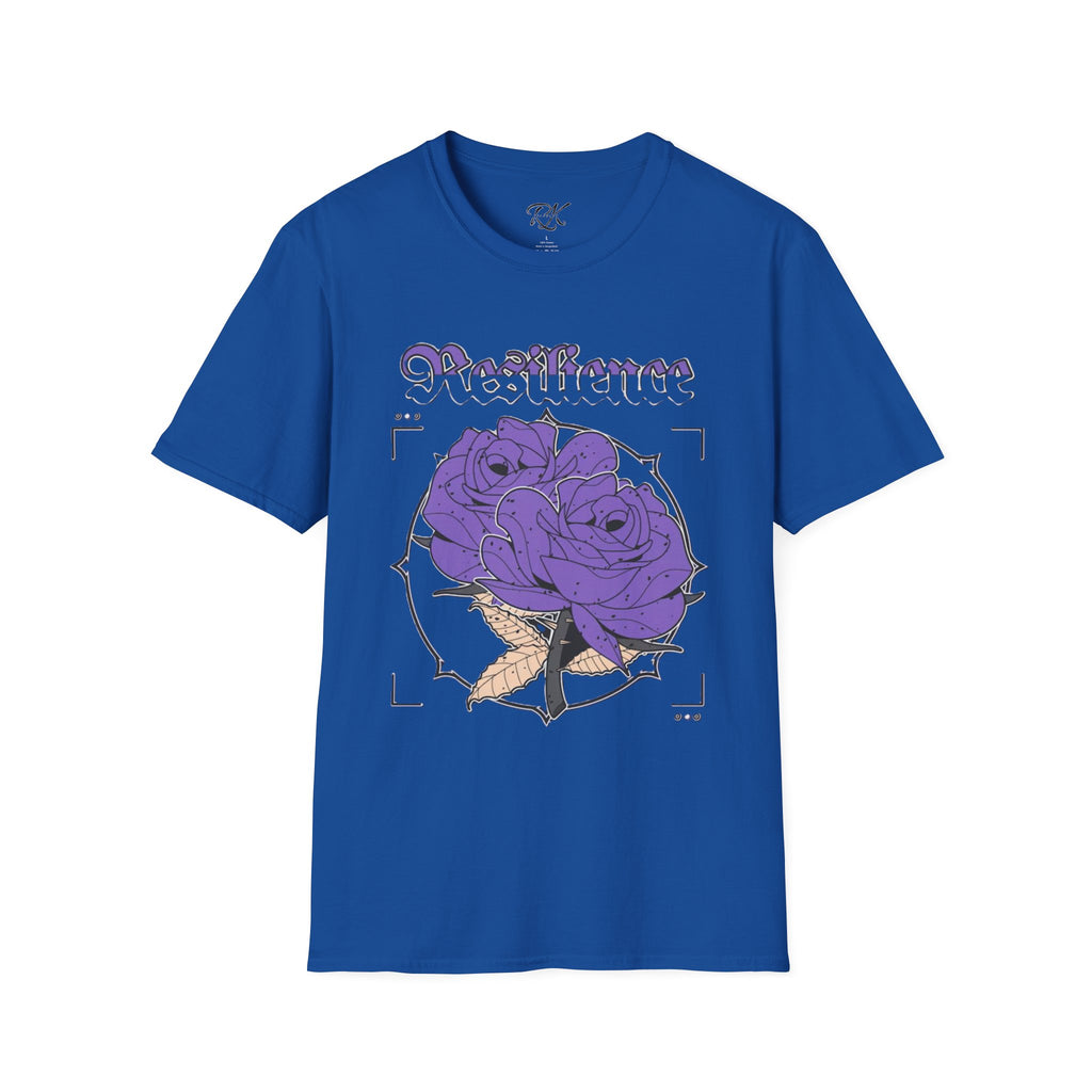 Purple Rose Graphic T-Shirt, Soft Stylish Tee, Unisex Floral Apparel, Gift for Her, Spring Outfit Idea, Vintage Aesthetic Top