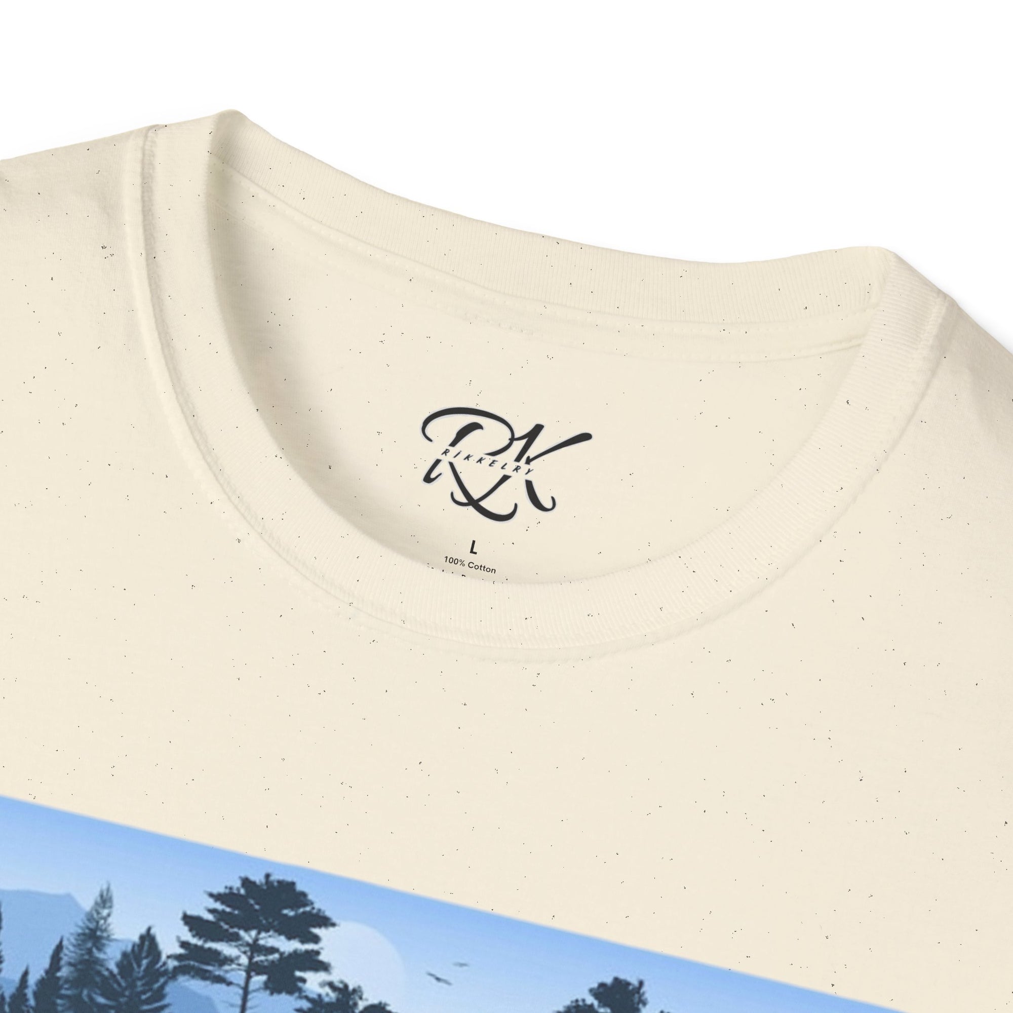 Mountain Landscape Unisex Softstyle T-Shirt | Nature Lover Gift, Outdoor Adventure Tee, Relaxed Fit, Casual Wear, Camping Shirt