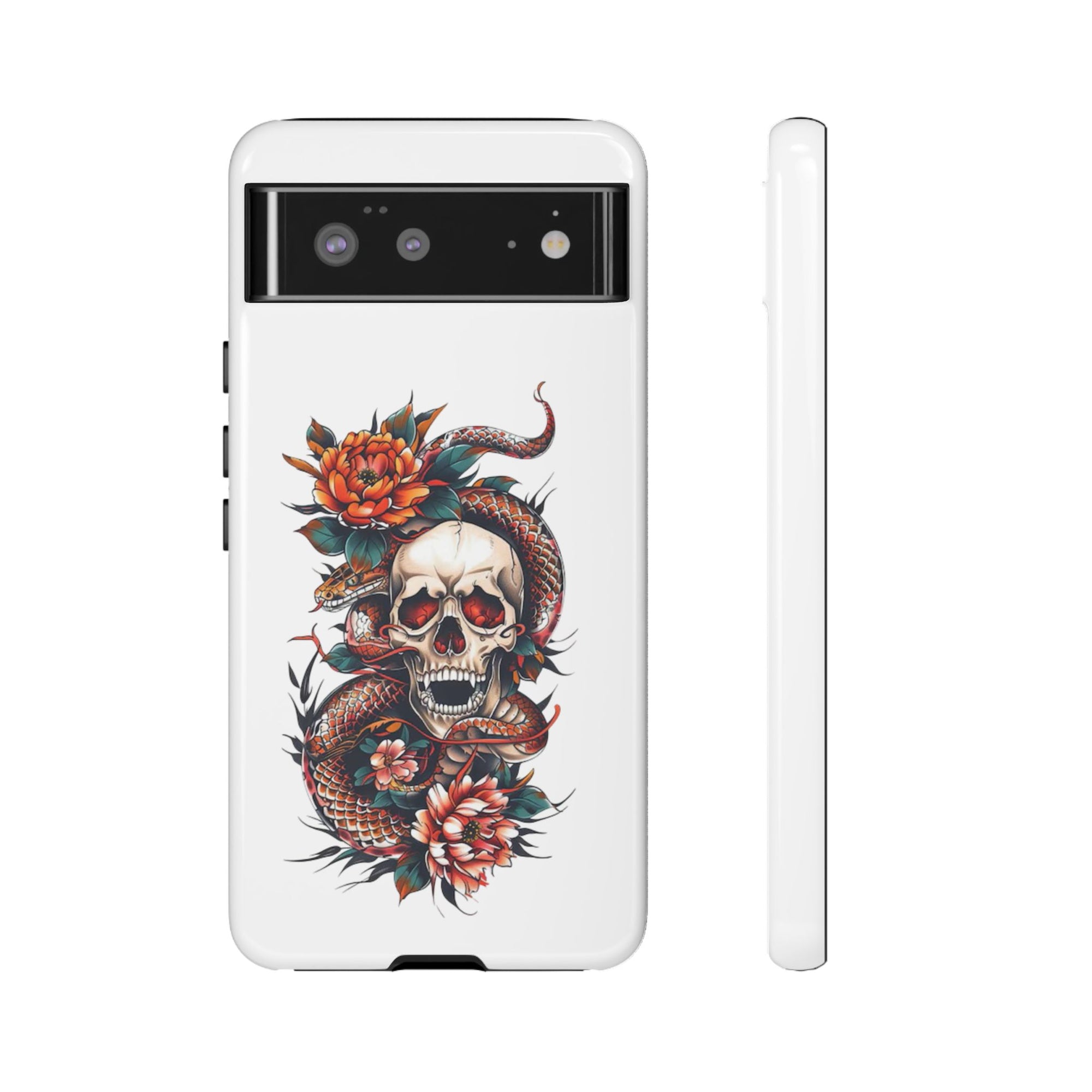 Tough Cases: Skull and Snake Phone Cases, Edgy Accessories, Alternative Fashion, Quirky Gift Ideas, Gothic Style