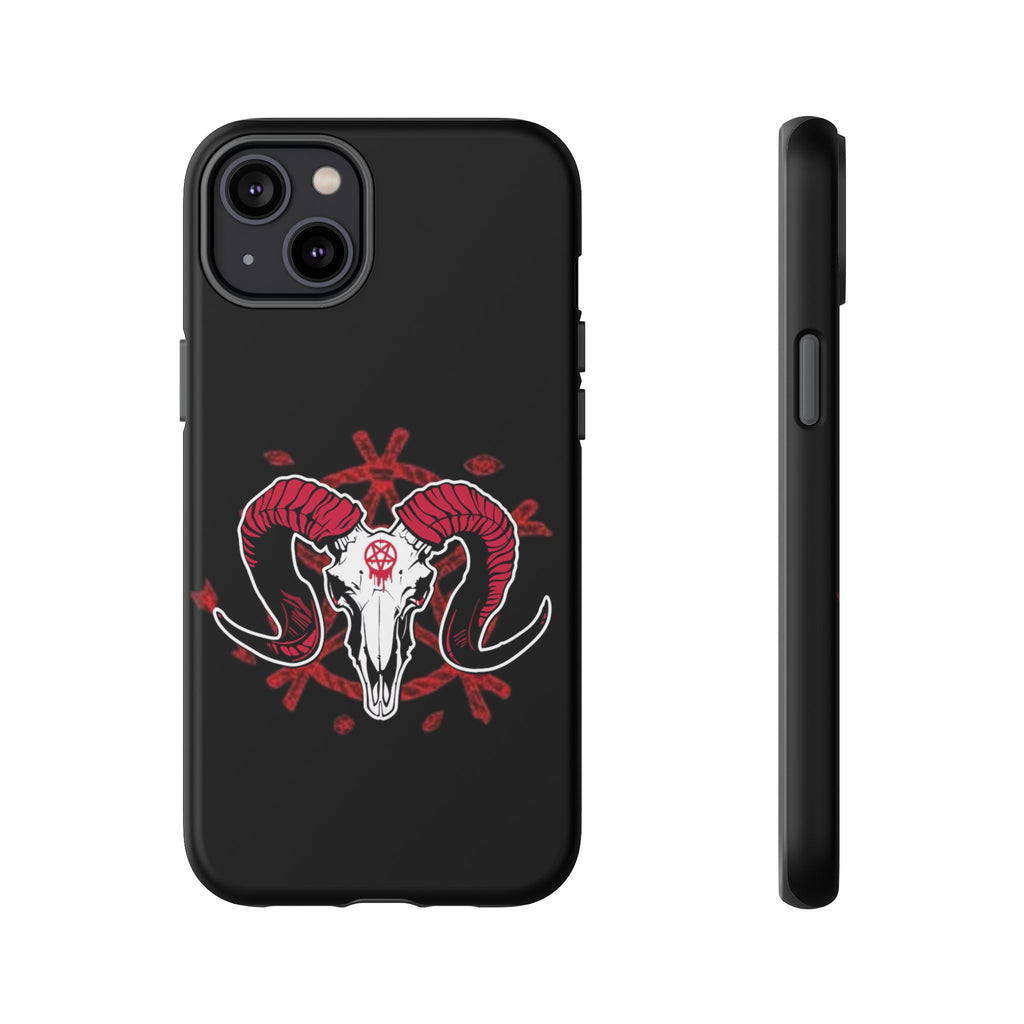 Tough Cases: Dark Aesthetic Phone Case, Gothic Phone Cover, Unique Gift for Him, Occult Design, Animal Skull Artwork, Halloween Decor