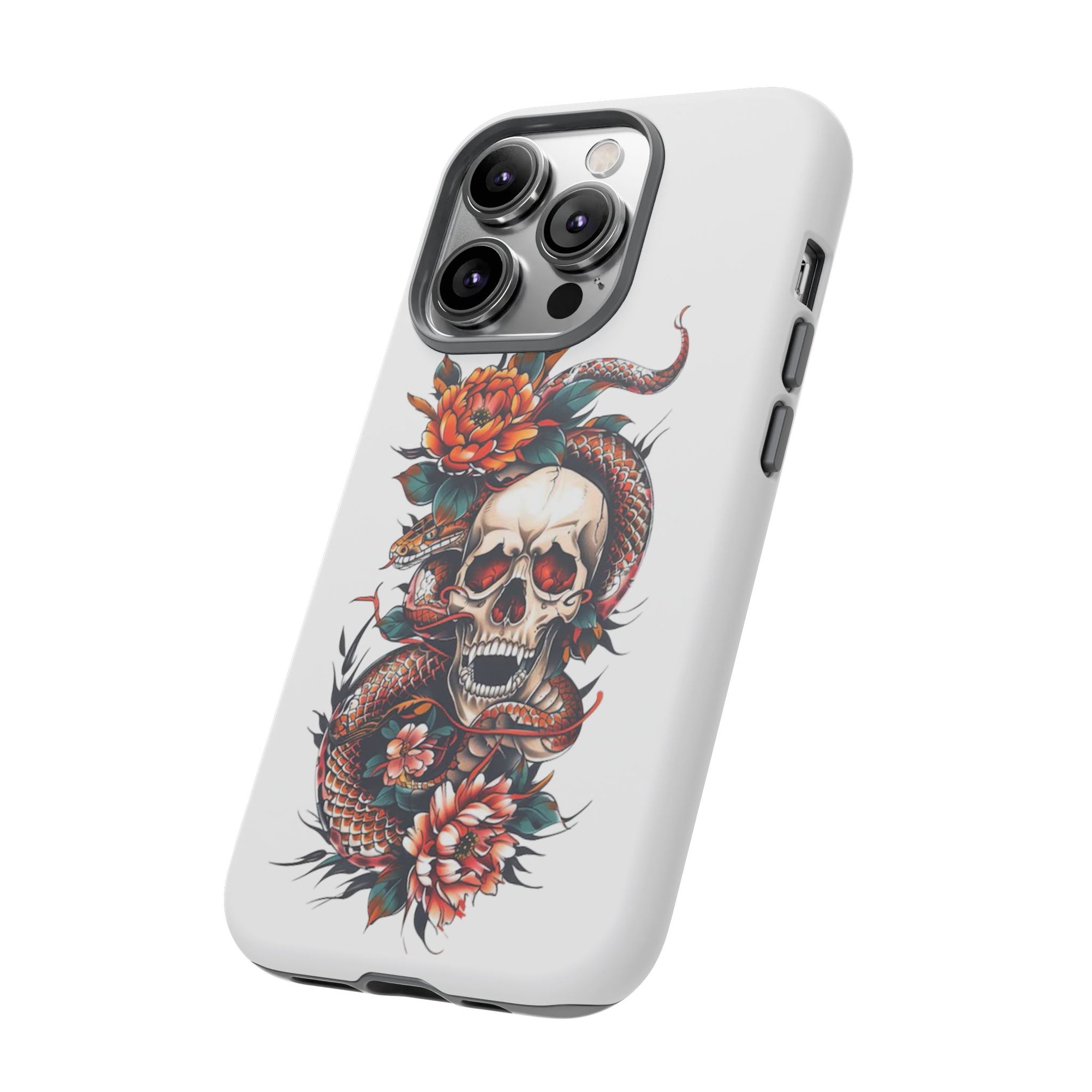 Tough Cases: Skull and Snake Phone Cases, Edgy Accessories, Alternative Fashion, Quirky Gift Ideas, Gothic Style