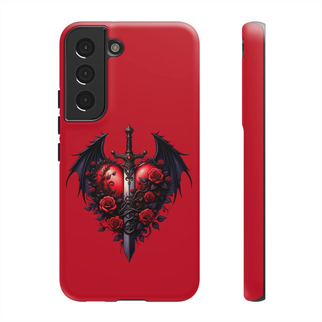 Tough Cases - Gothic Heart Phone Case, Edgy Accessories for Him, Unique Gifts for Her, Valentine's Day, Birthday, Artsy Phone Cover