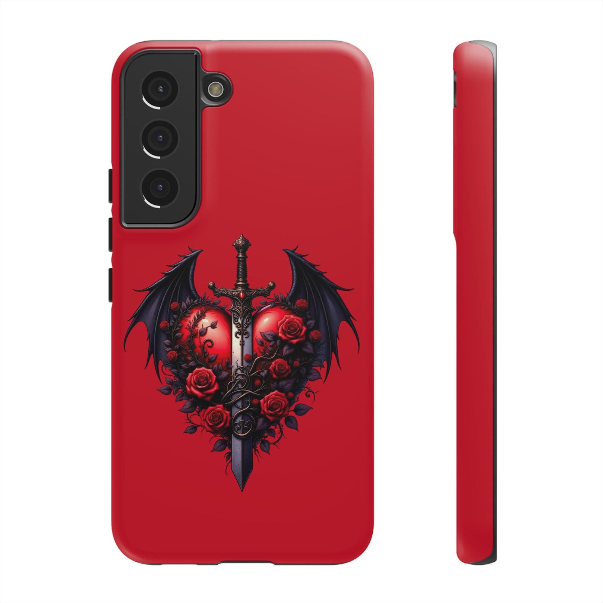 Tough Cases - Gothic Heart Phone Case, Edgy Accessories for Him, Unique Gifts for Her, Valentine's Day, Birthday, Artsy Phone Cover