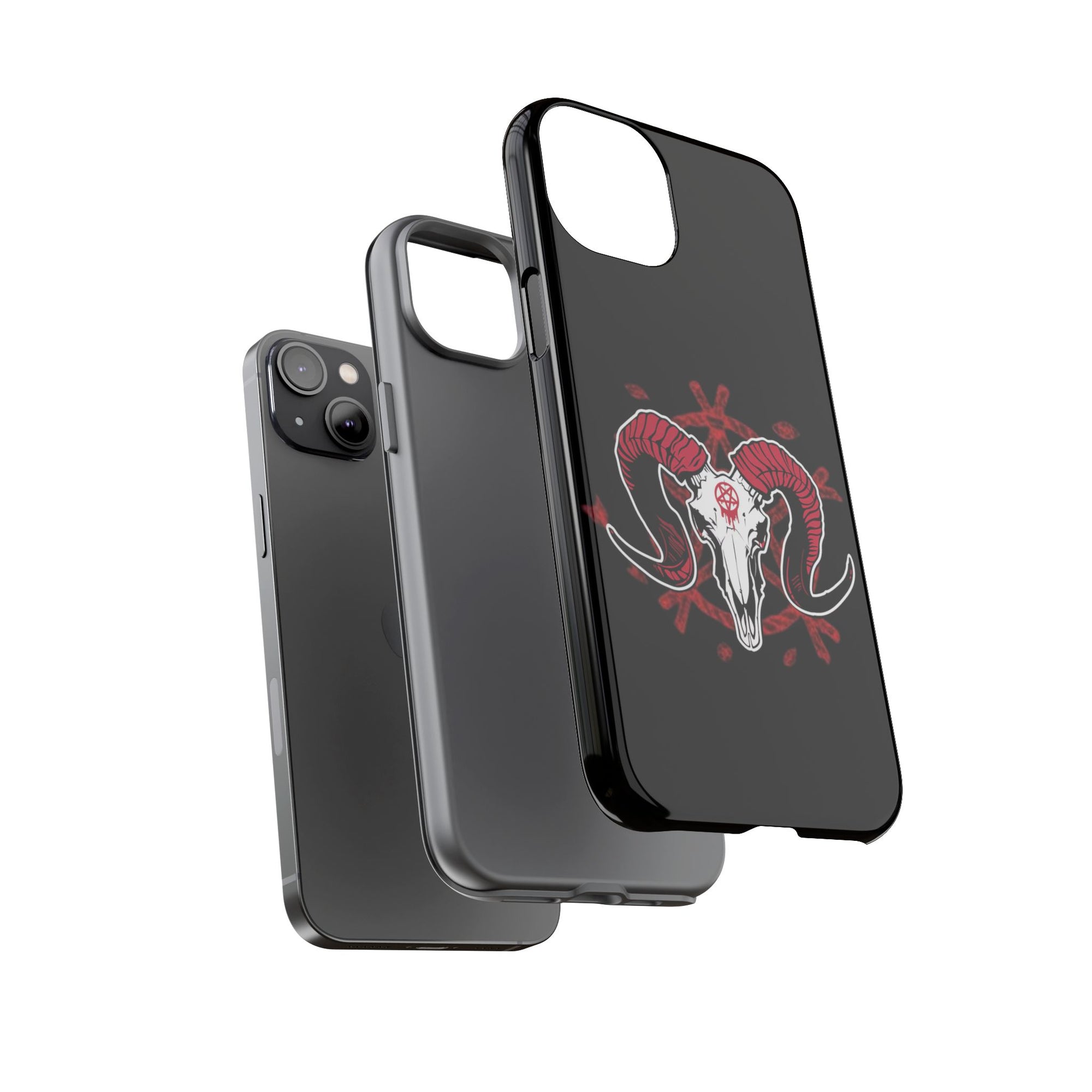 Tough Cases: Dark Aesthetic Phone Case, Gothic Phone Cover, Unique Gift for Him, Occult Design, Animal Skull Artwork, Halloween Decor