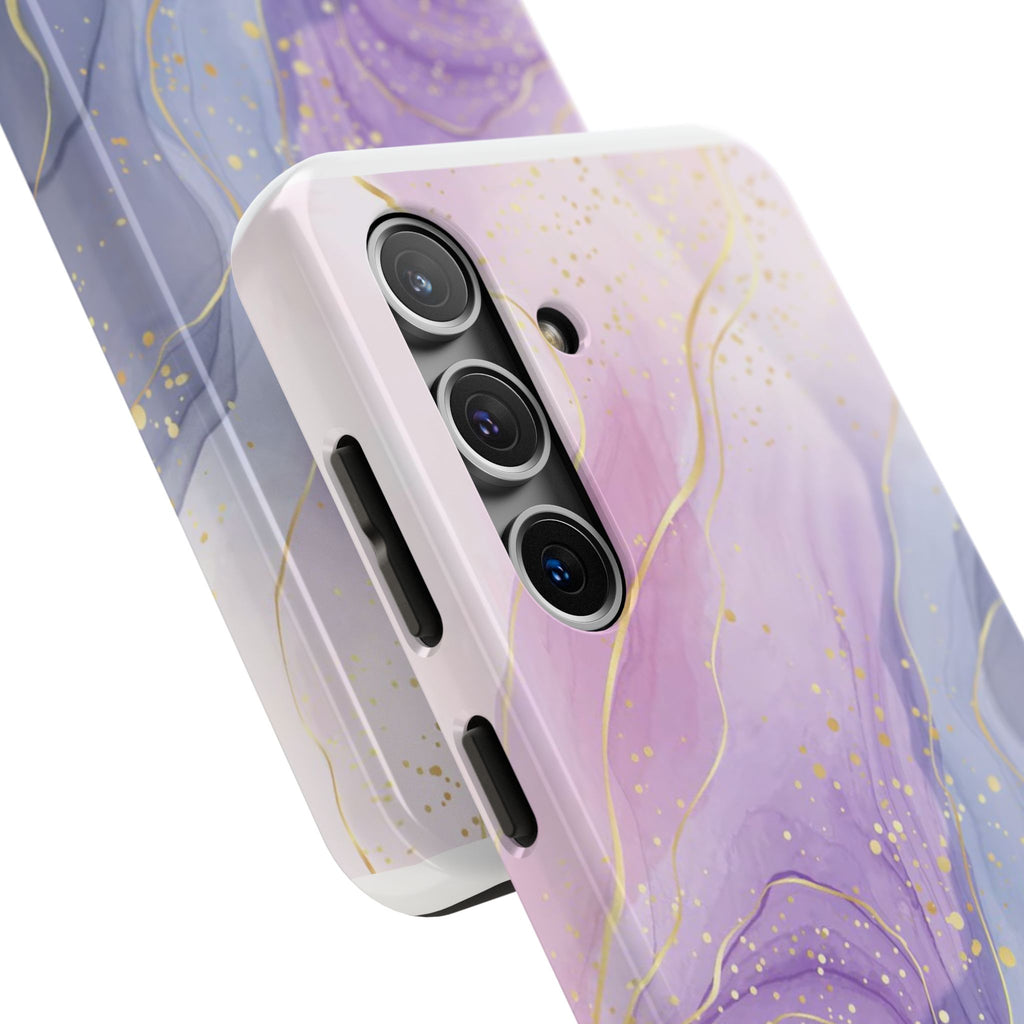 Elegant Abstract Tough Phone Cases for Stylish Protection, Gift for Her, Phone Accessories, Lavender Marble Design, Phone Cover for [...]