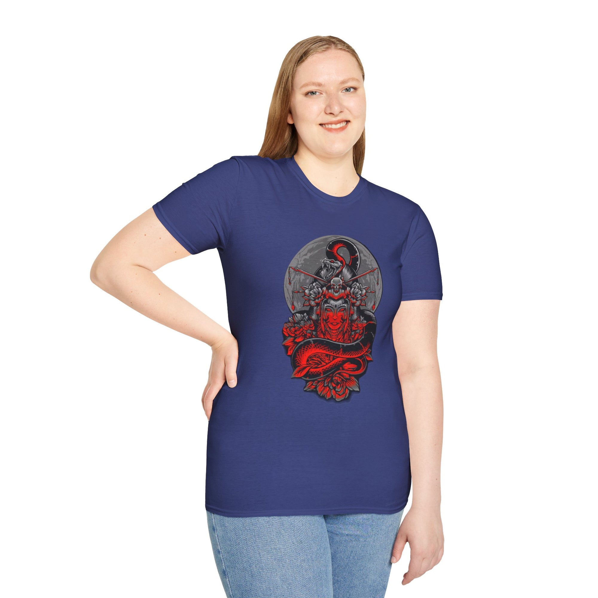 Warrior Spirit Unisex Softstyle T-Shirt, Graphic Tee, Trendy Streetwear, Gifts for Him, Casual Wear, Unique Design