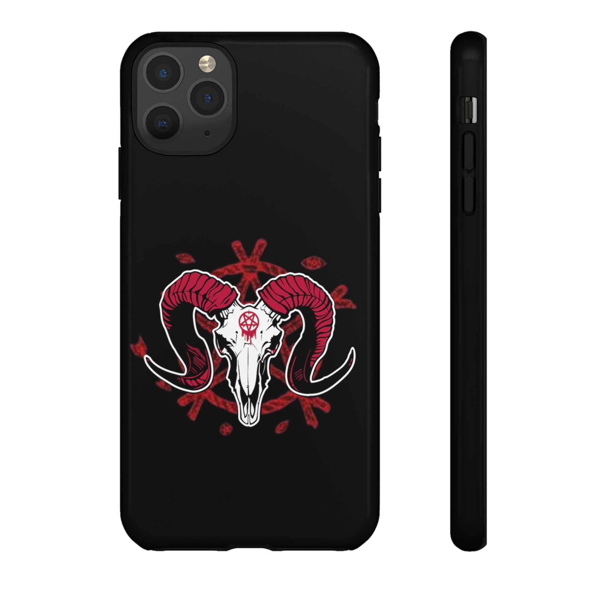 Tough Cases: Dark Aesthetic Phone Case, Gothic Phone Cover, Unique Gift for Him, Occult Design, Animal Skull Artwork, Halloween Decor