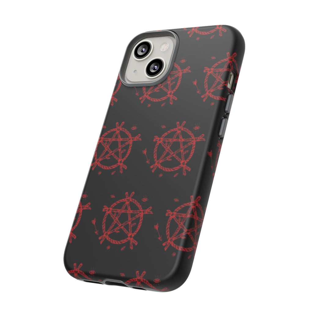 Anarchist iPhone Case, Tough Phone Cover, Punk Style Accessory, Unique Gift for Rebels, Goth Aesthetic Phone Case