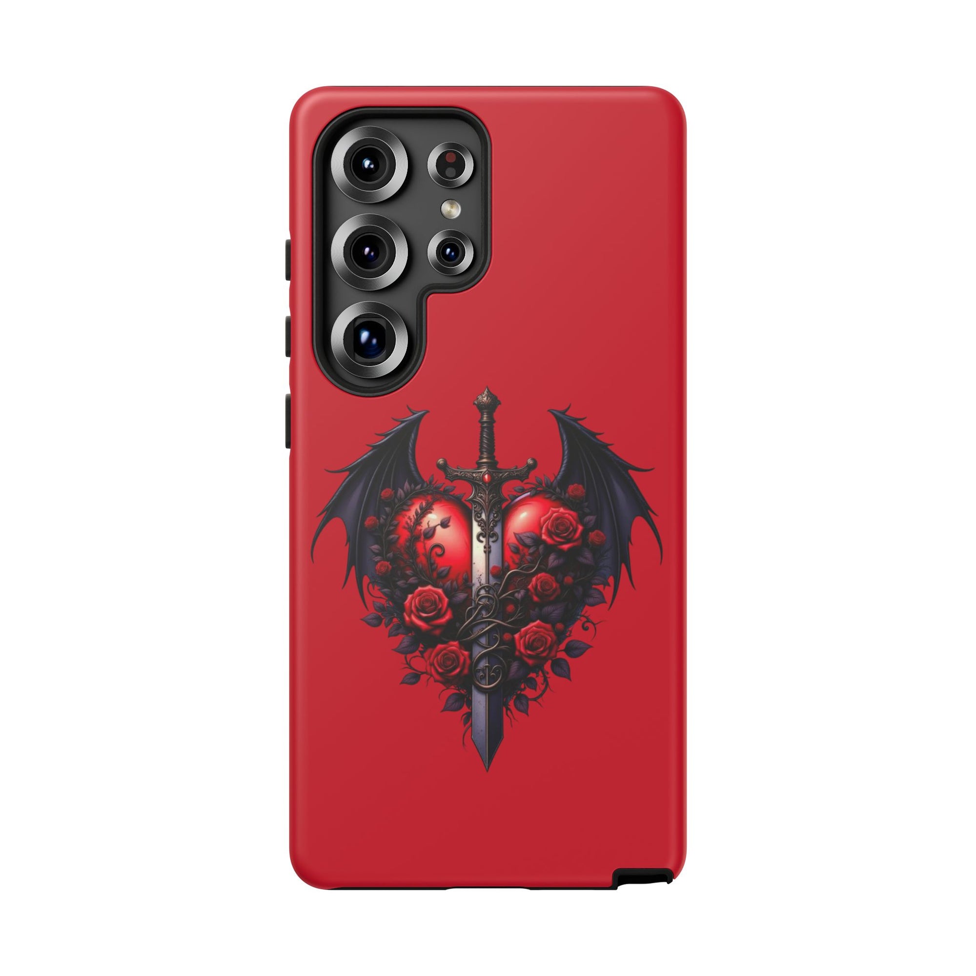 Tough Cases - Gothic Heart Phone Case, Edgy Accessories for Him, Unique Gifts for Her, Valentine's Day, Birthday, Artsy Phone Cover
