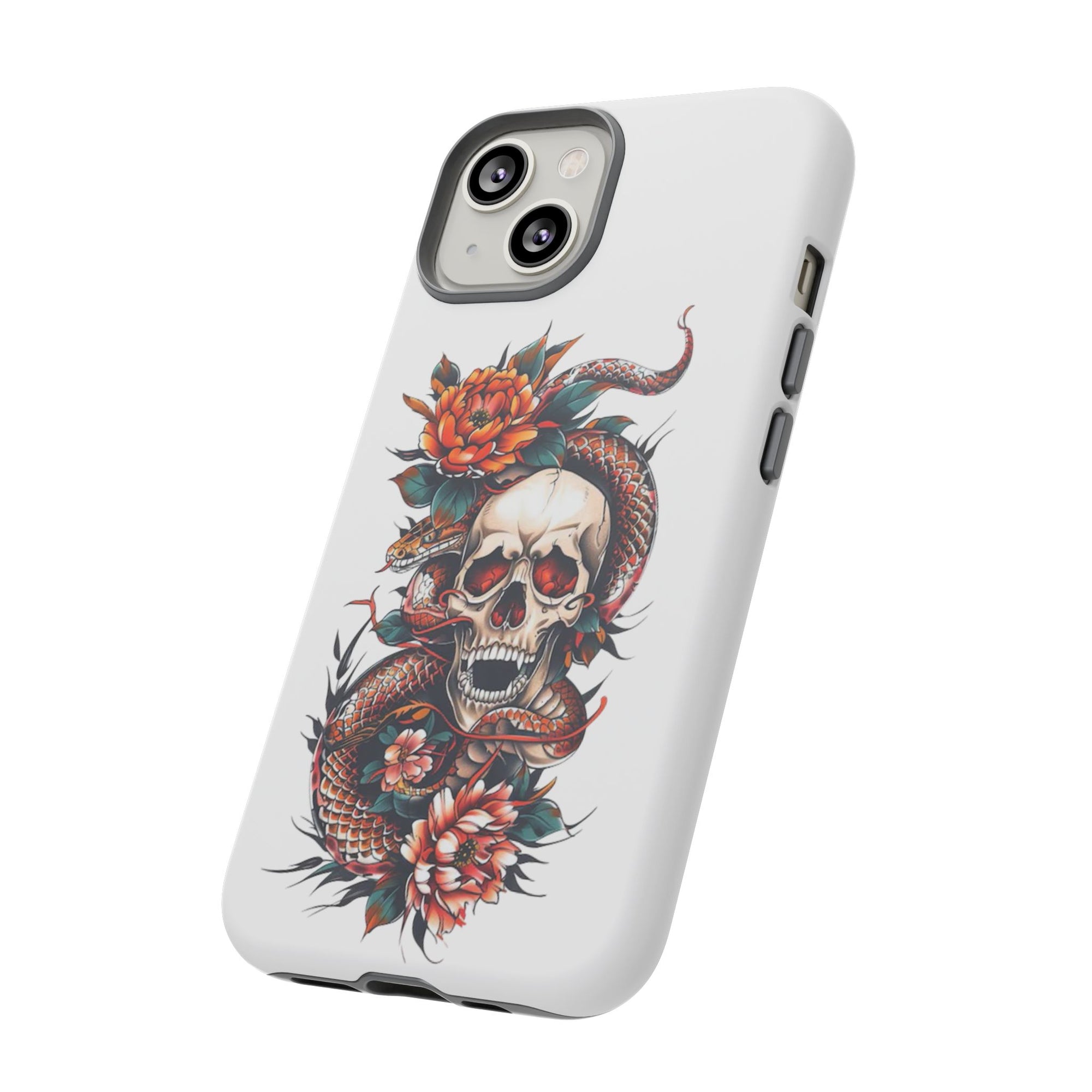 Tough Cases: Skull and Snake Phone Cases, Edgy Accessories, Alternative Fashion, Quirky Gift Ideas, Gothic Style