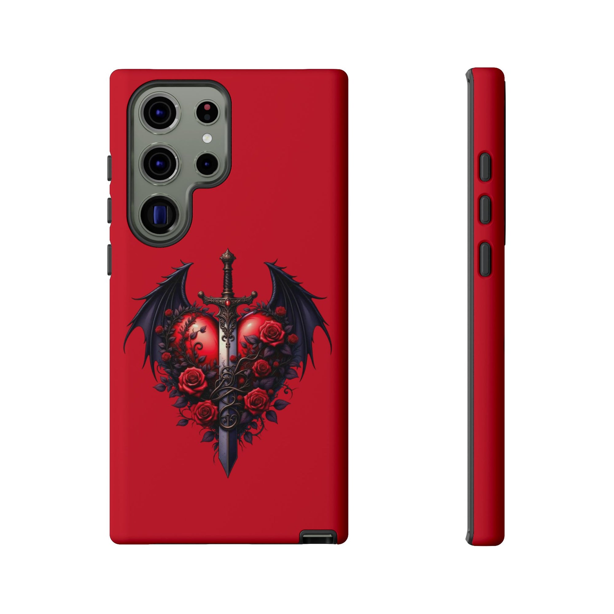 Tough Cases - Gothic Heart Phone Case, Edgy Accessories for Him, Unique Gifts for Her, Valentine's Day, Birthday, Artsy Phone Cover