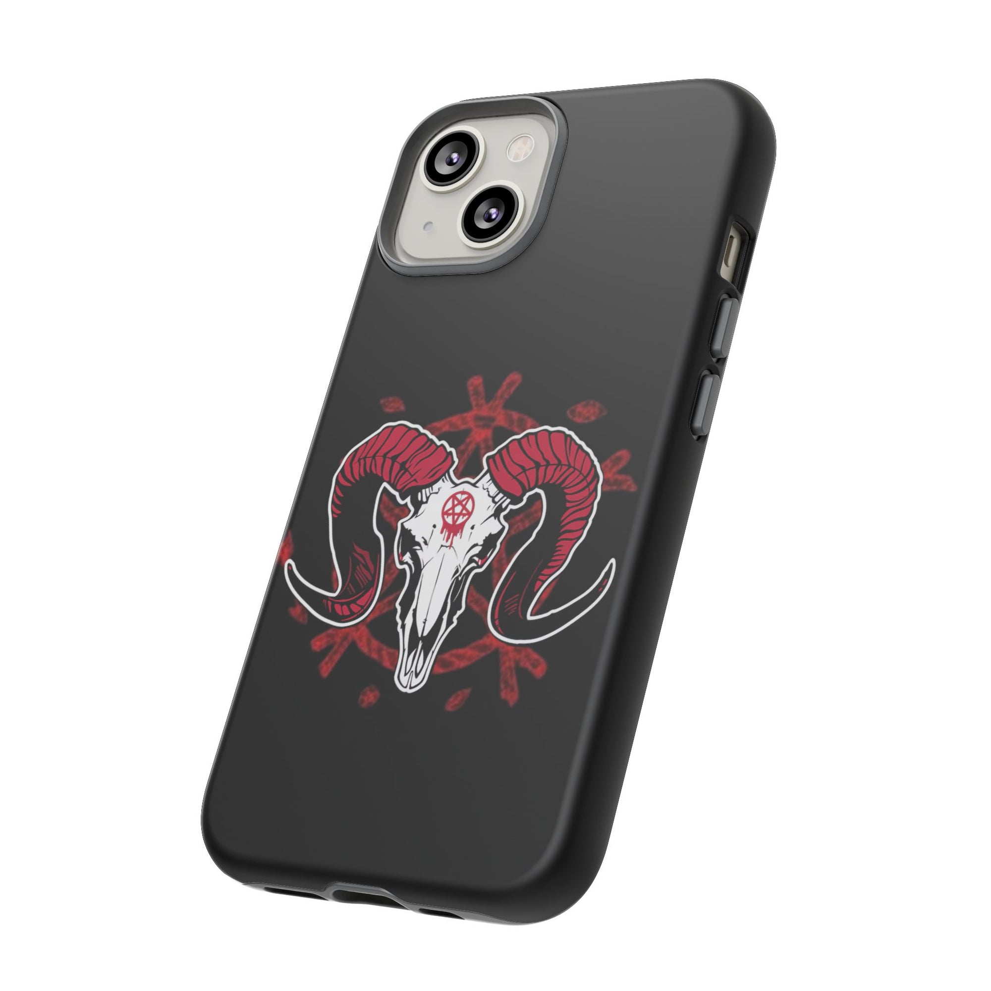 Tough Cases: Dark Aesthetic Phone Case, Gothic Phone Cover, Unique Gift for Him, Occult Design, Animal Skull Artwork, Halloween Decor