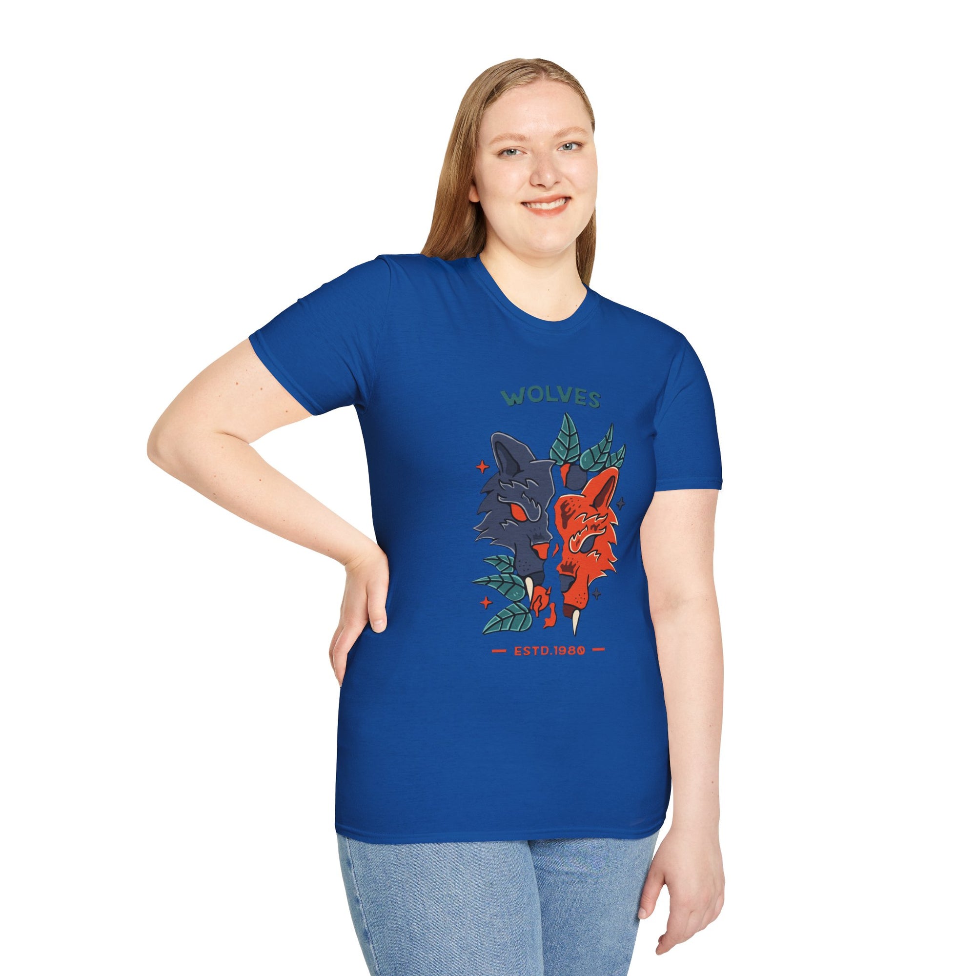 Wolf Graphic Unisex T-Shirt, Nature Lovers Tee, Gift for Animal Enthusiasts, Casual Wear, Eco-Friendly Fashion