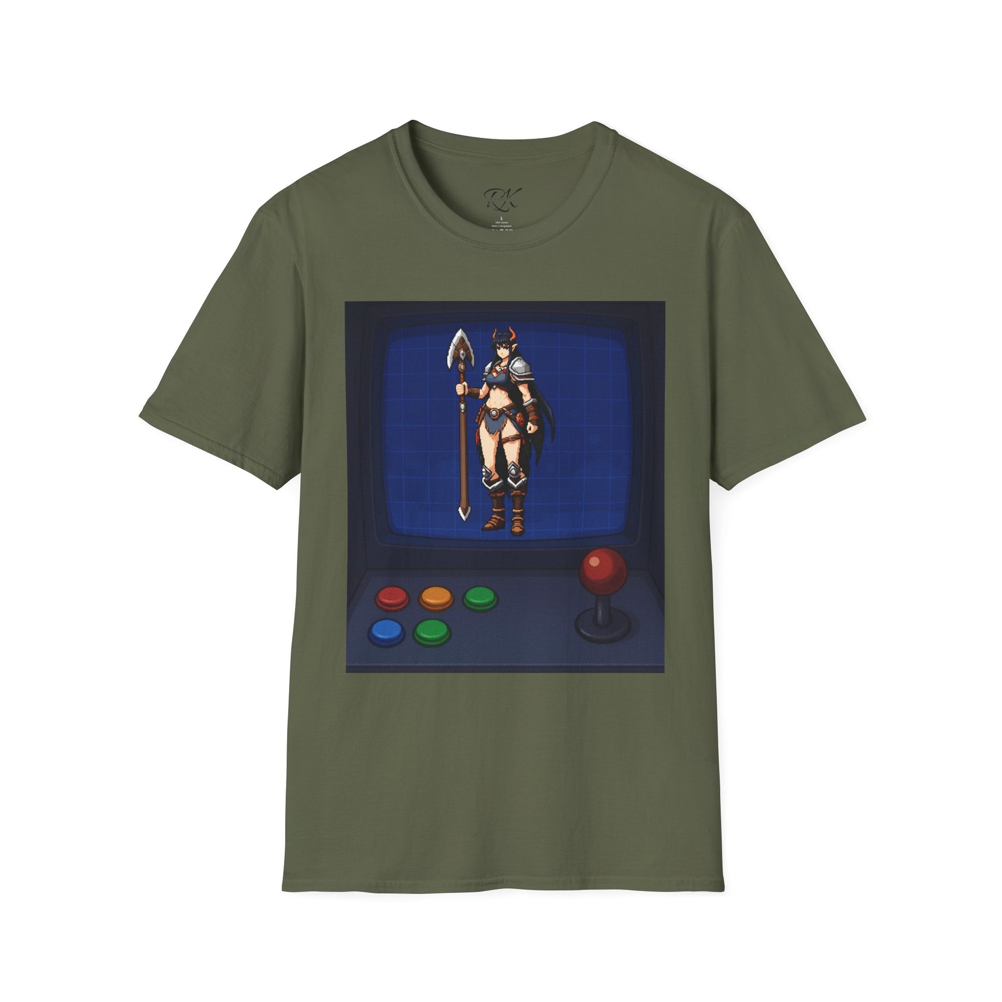 Unisex Barbarian Woman T-Shirt - Softstyle Graphic Tee for Gamers, Gifts for Her, Casual Wear, Birthday Present, Retro Style