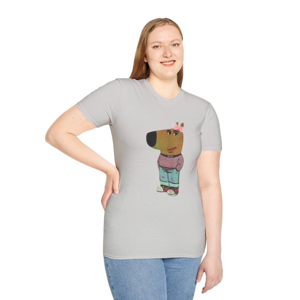 Whimsical Dog Art Unisex T-Shirt - Cute Pet Lover Gift, Casual Wear, Animal Themed Apparel, Fun Gift for Dog Owners