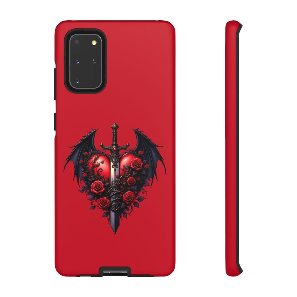 Tough Cases - Gothic Heart Phone Case, Edgy Accessories for Him, Unique Gifts for Her, Valentine's Day, Birthday, Artsy Phone Cover