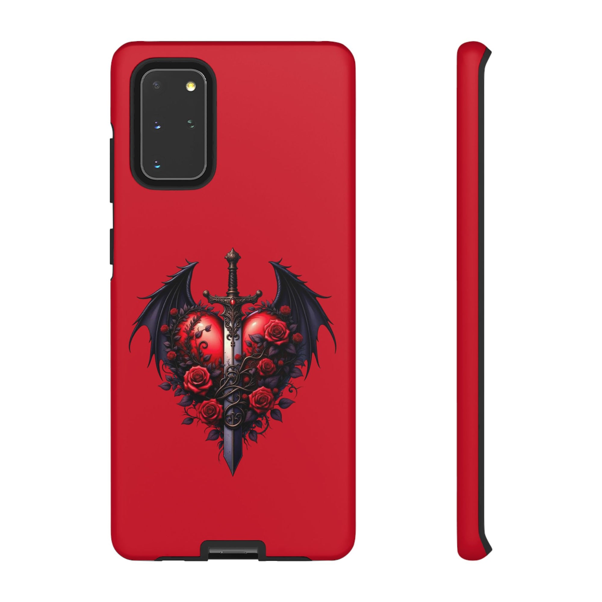 Tough Cases - Gothic Heart Phone Case, Edgy Accessories for Him, Unique Gifts for Her, Valentine's Day, Birthday, Artsy Phone Cover