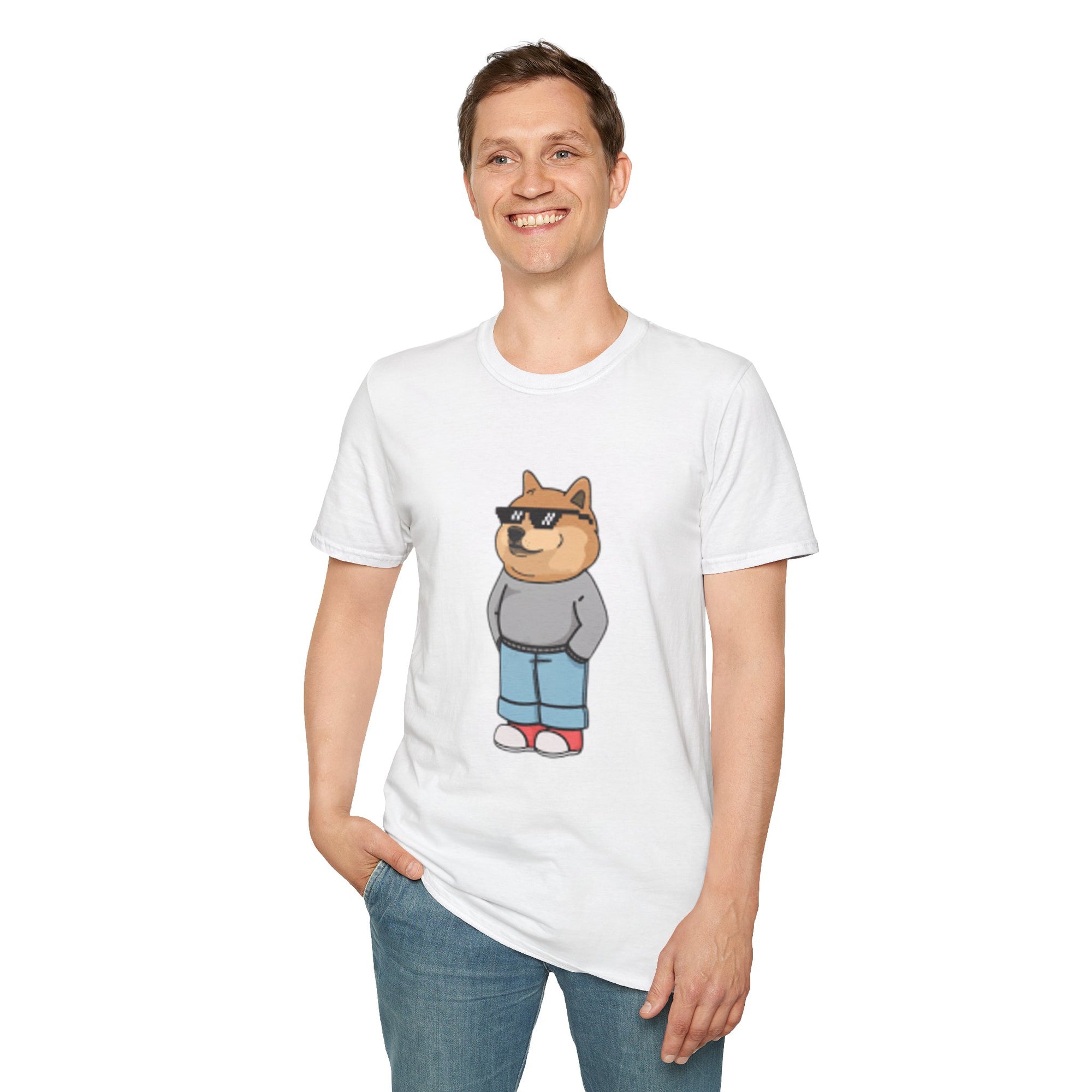Cool Dog Graphic Tee | Unisex Softstyle T-Shirt, Funny Pet Lover Gift, Dog Dad Shirt, Casual Wear, Gift for Animal Lovers