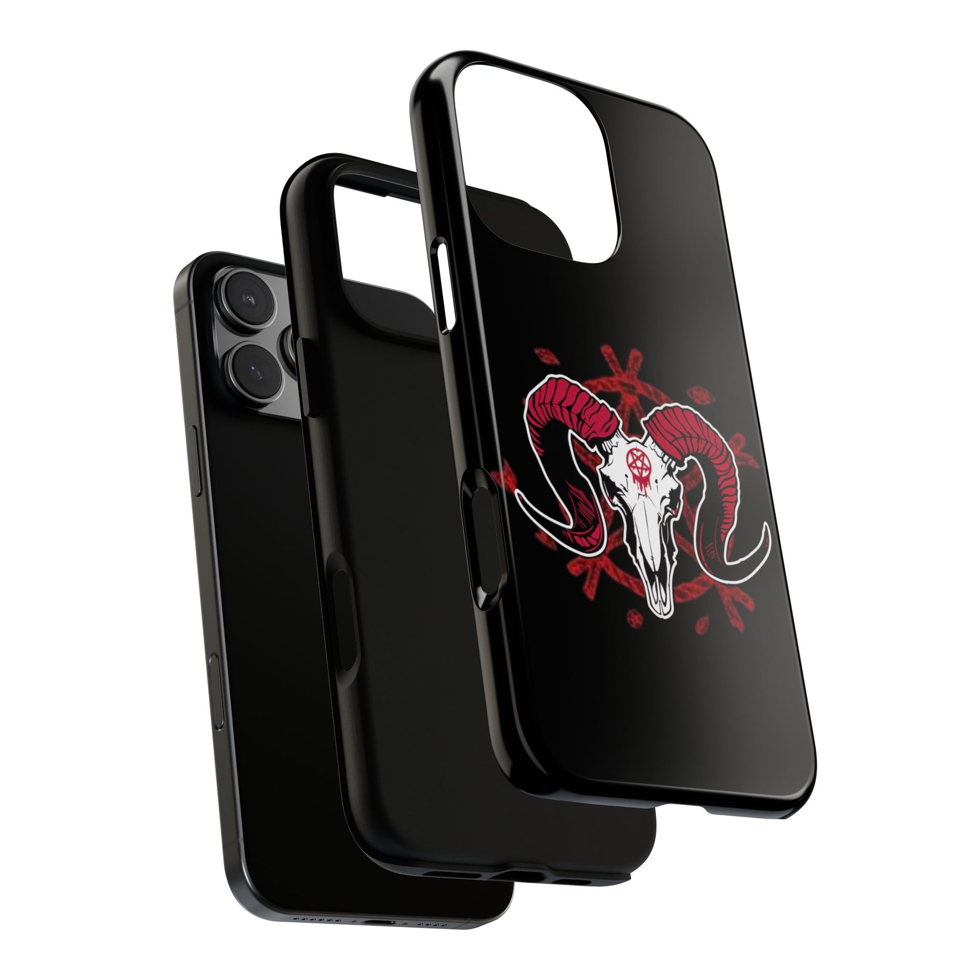 Tough Cases: Dark Aesthetic Phone Case, Gothic Phone Cover, Unique Gift for Him, Occult Design, Animal Skull Artwork, Halloween Decor