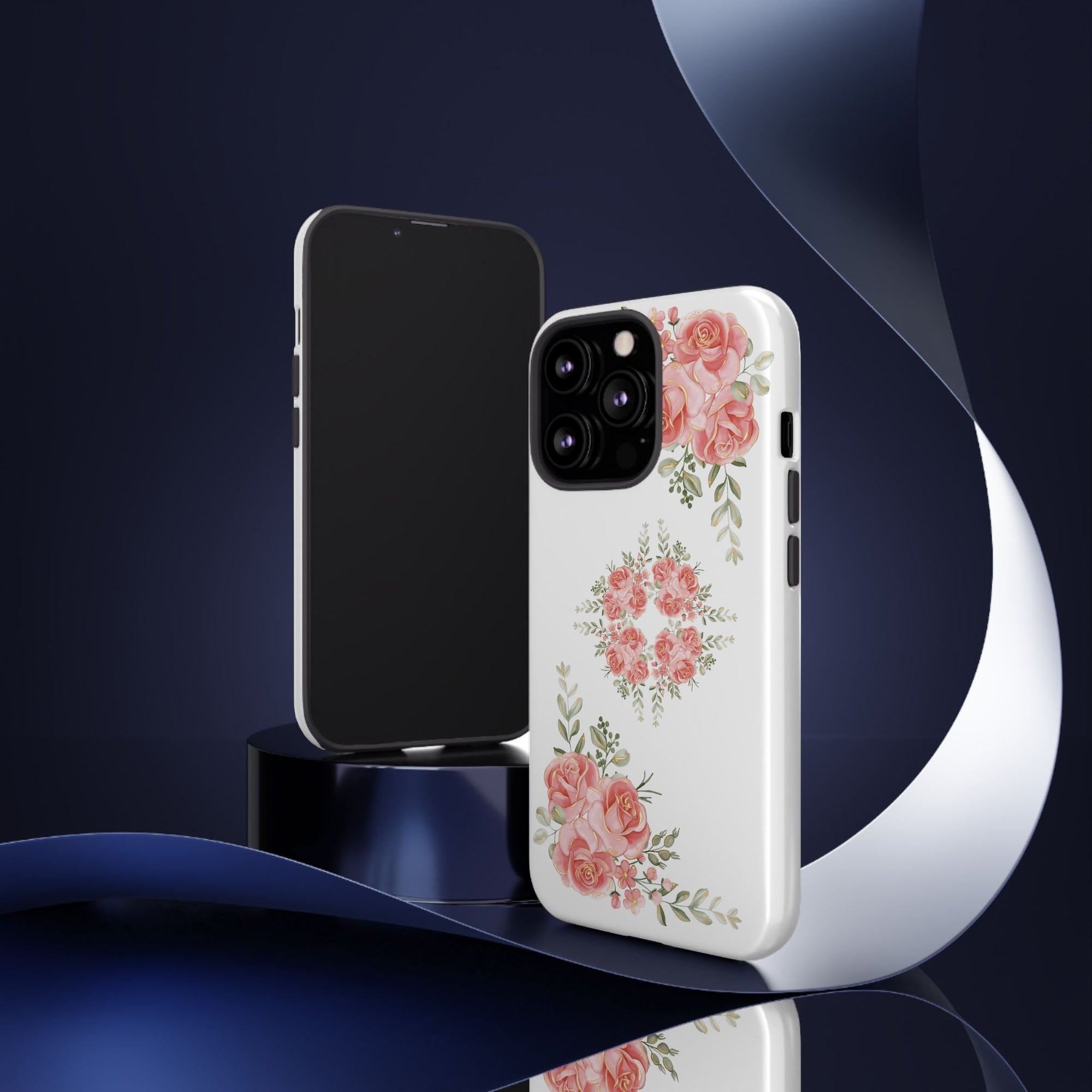 Floral Phone Case, Tough iPhone Case, Rose Design Case, Gift for Her, Floral Phone Cover