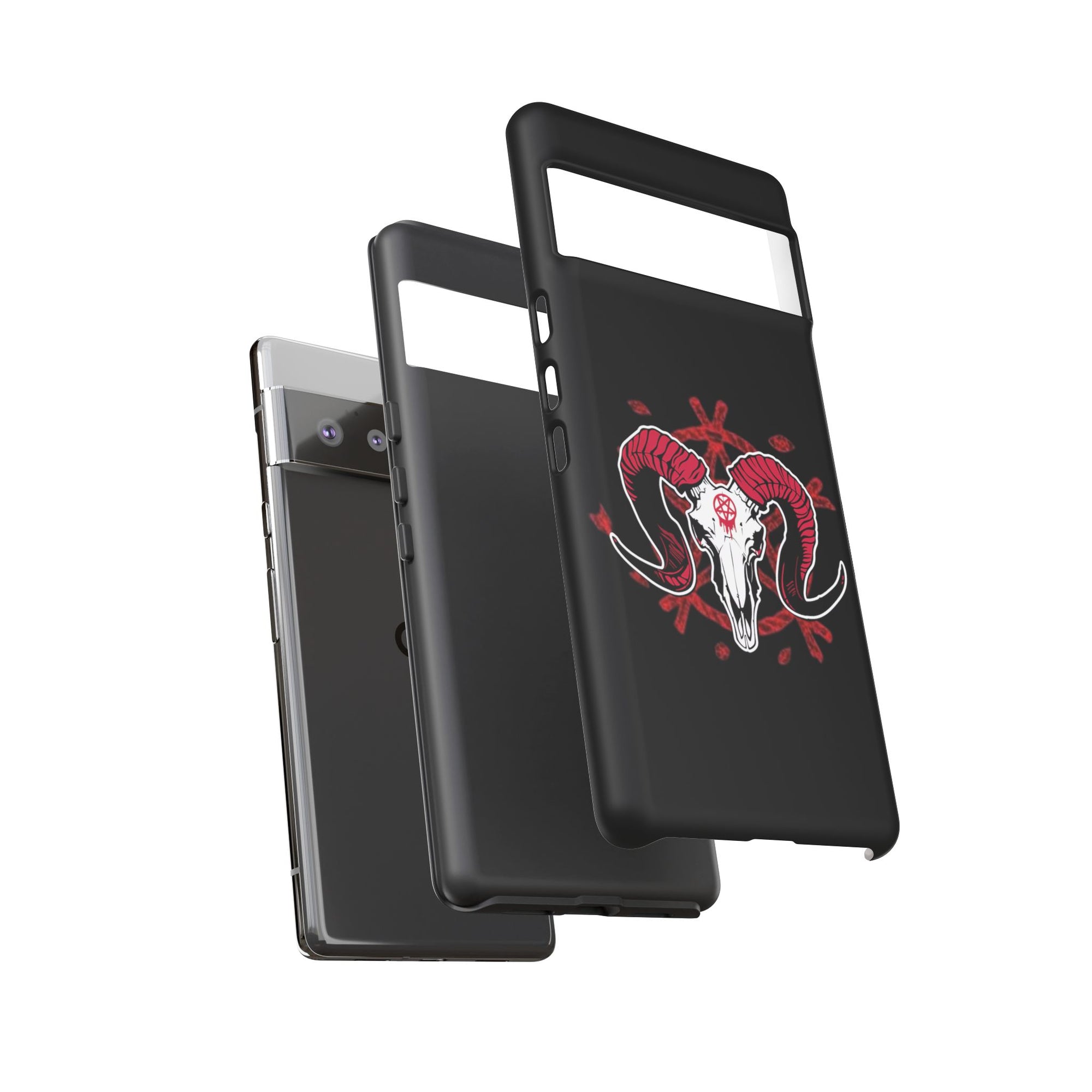 Tough Cases: Dark Aesthetic Phone Case, Gothic Phone Cover, Unique Gift for Him, Occult Design, Animal Skull Artwork, Halloween Decor