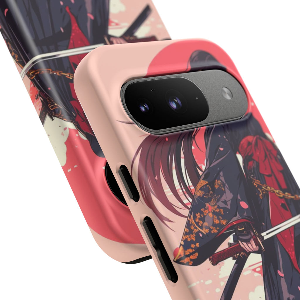 Stylish Phone Case with Warrior Design, Tough Phone Cover for Anime Lovers, Gift for Gamers, Cute Phone Accessories, Unique Tech Gifts