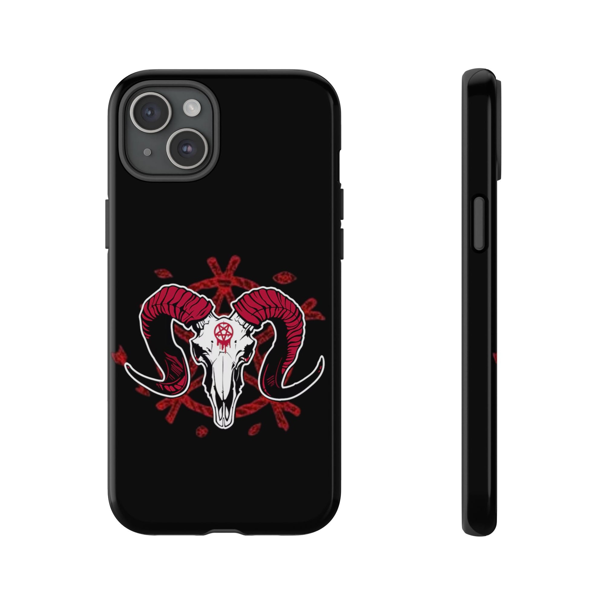 Tough Cases: Dark Aesthetic Phone Case, Gothic Phone Cover, Unique Gift for Him, Occult Design, Animal Skull Artwork, Halloween Decor