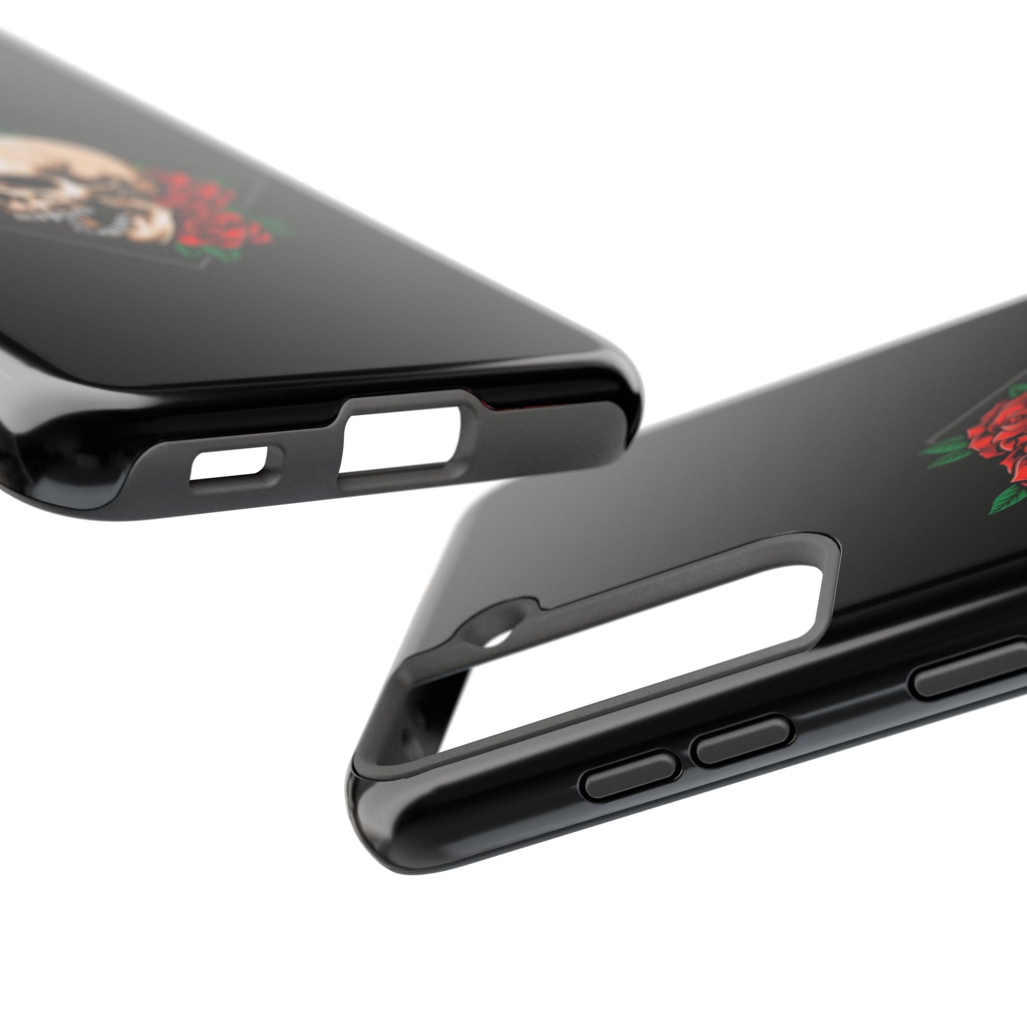 Tough Phone Cases with Skull and Roses Design | Edgy Protection, iPhone & Android Covers, Gothic Gifts, Unique Phone Accessories