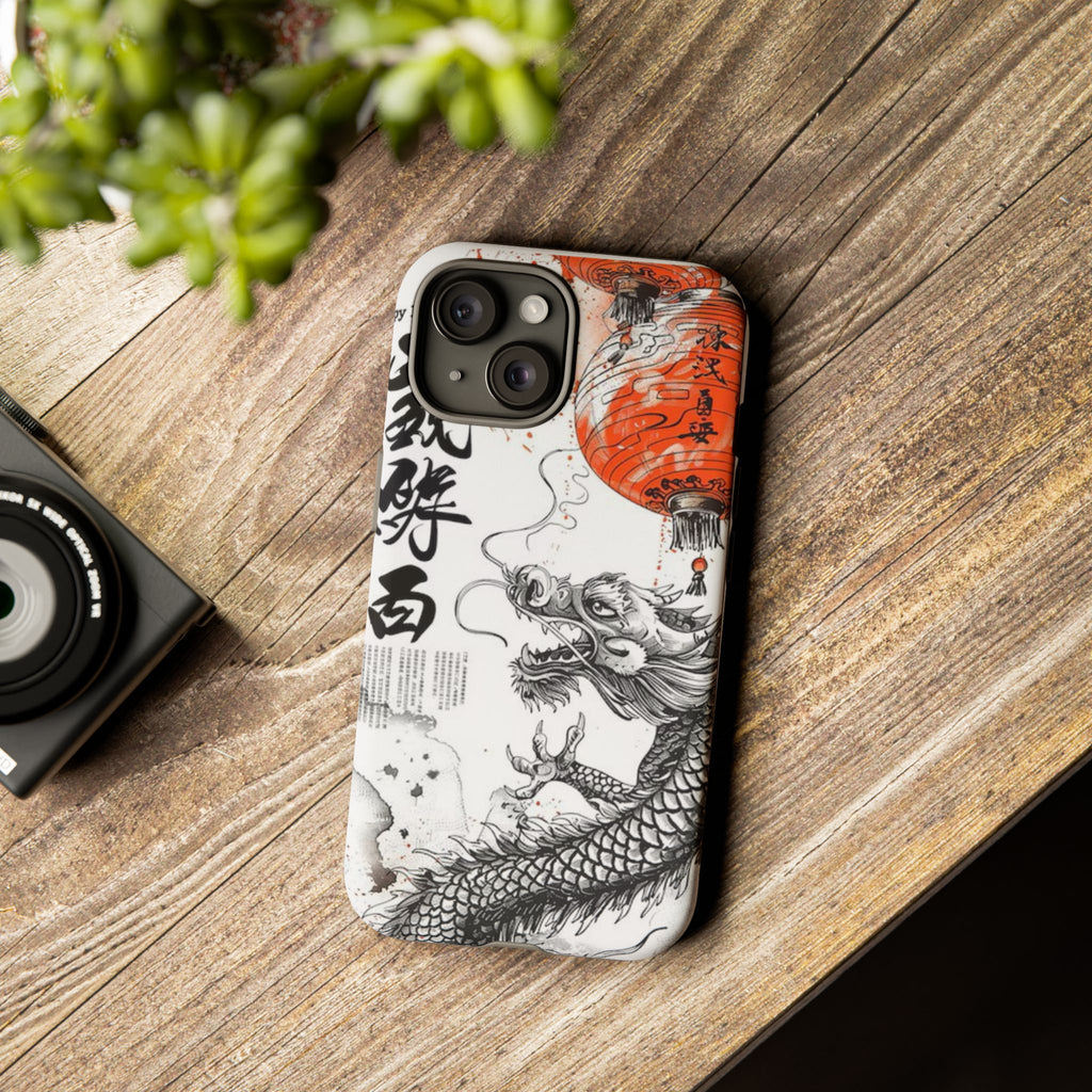 Dragon Design Phone Case, Tough Cases with Chinese Art for Unique Style, Gift for Art Lovers, Phone Protection, Trendy Accessories