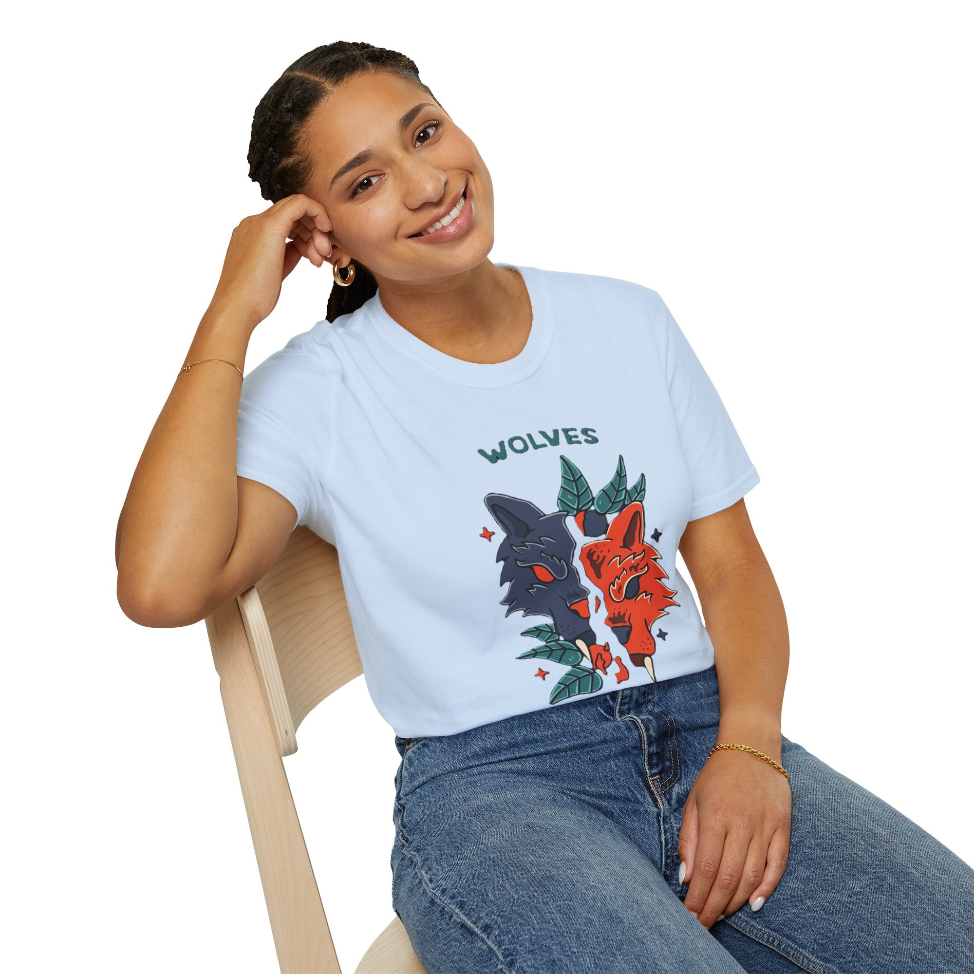 Wolf Graphic Unisex T-Shirt, Nature Lovers Tee, Gift for Animal Enthusiasts, Casual Wear, Eco-Friendly Fashion