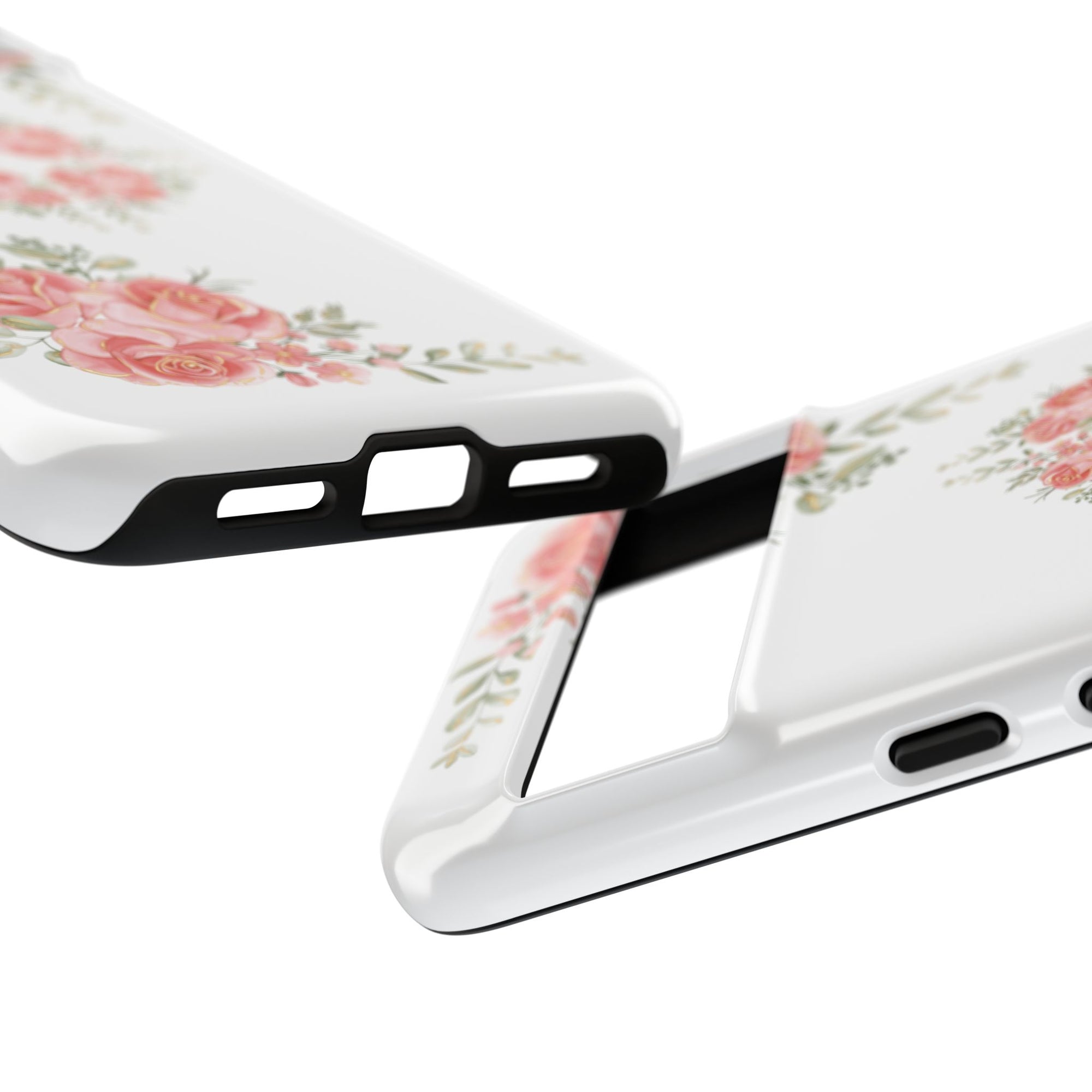 Floral Phone Case, Tough iPhone Case, Rose Design Case, Gift for Her, Floral Phone Cover