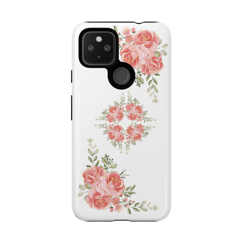 Floral Phone Case, Tough iPhone Case, Rose Design Case, Gift for Her, Floral Phone Cover