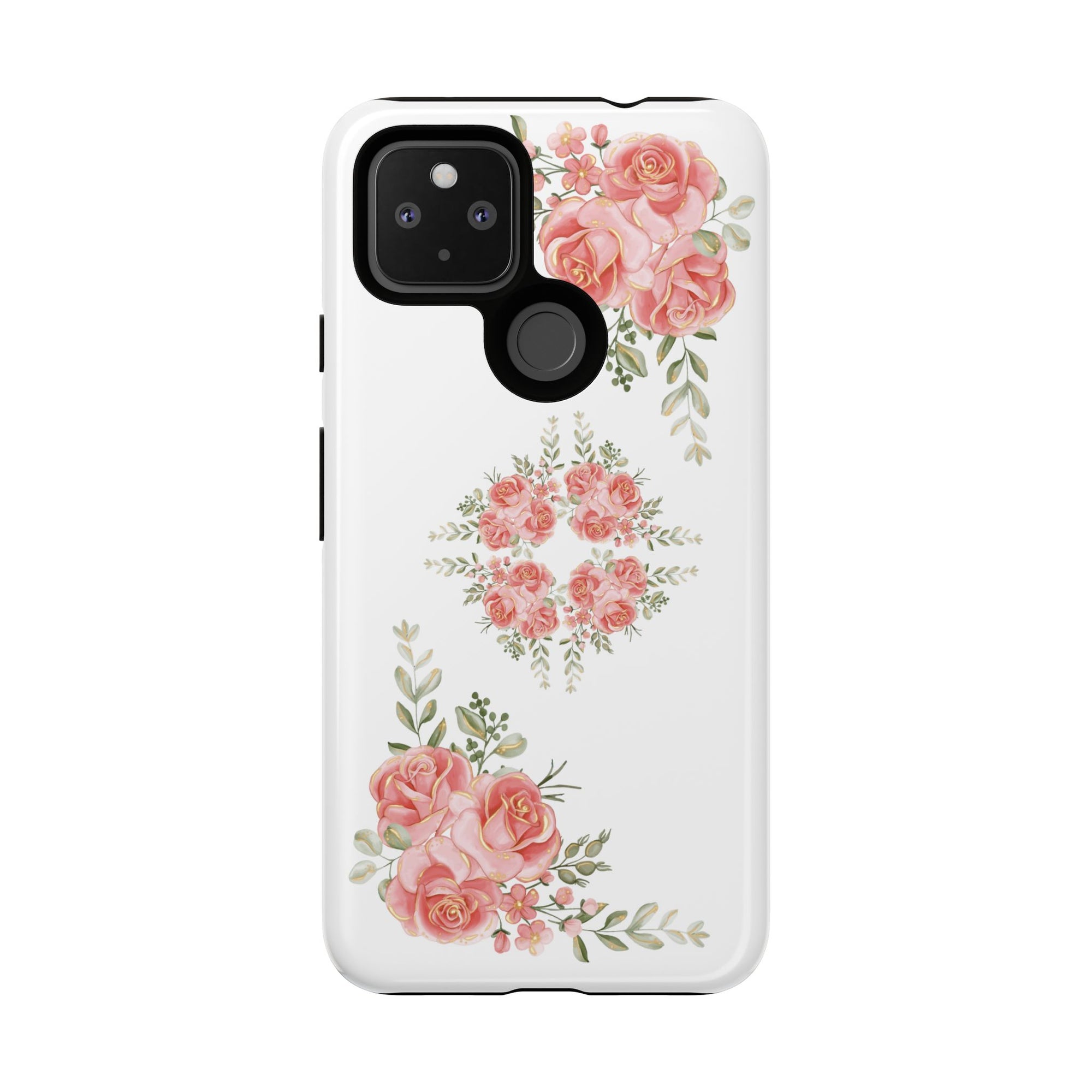 Floral Phone Case, Tough iPhone Case, Rose Design Case, Gift for Her, Floral Phone Cover