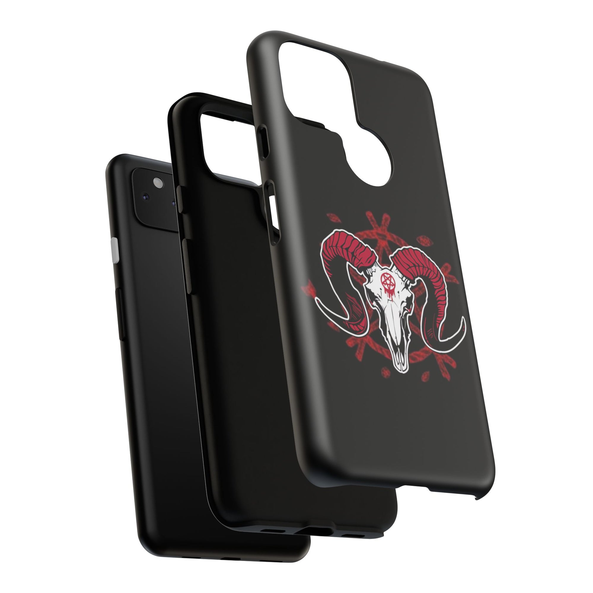 Tough Cases: Dark Aesthetic Phone Case, Gothic Phone Cover, Unique Gift for Him, Occult Design, Animal Skull Artwork, Halloween Decor