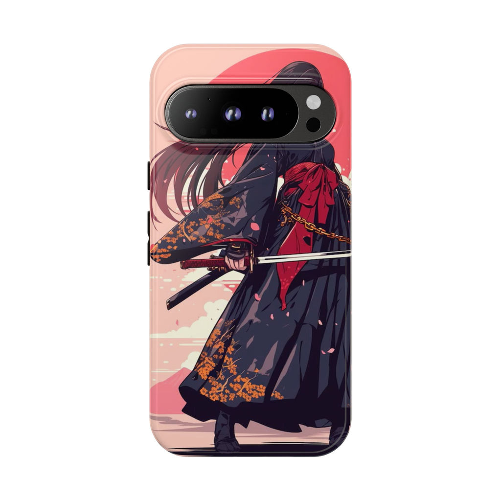 Stylish Phone Case with Warrior Design, Tough Phone Cover for Anime Lovers, Gift for Gamers, Cute Phone Accessories, Unique Tech Gifts