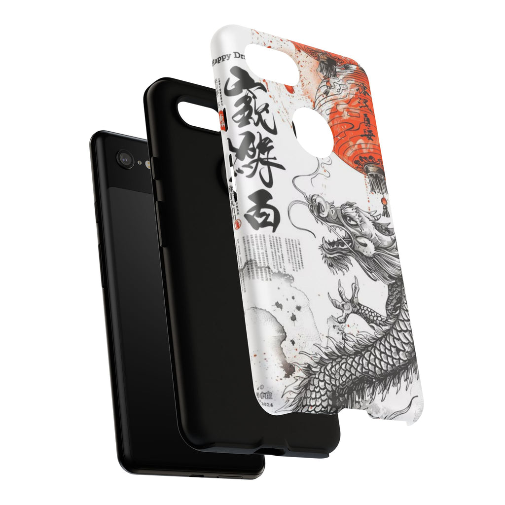 Dragon Design Phone Case, Tough Cases with Chinese Art for Unique Style, Gift for Art Lovers, Phone Protection, Trendy Accessories