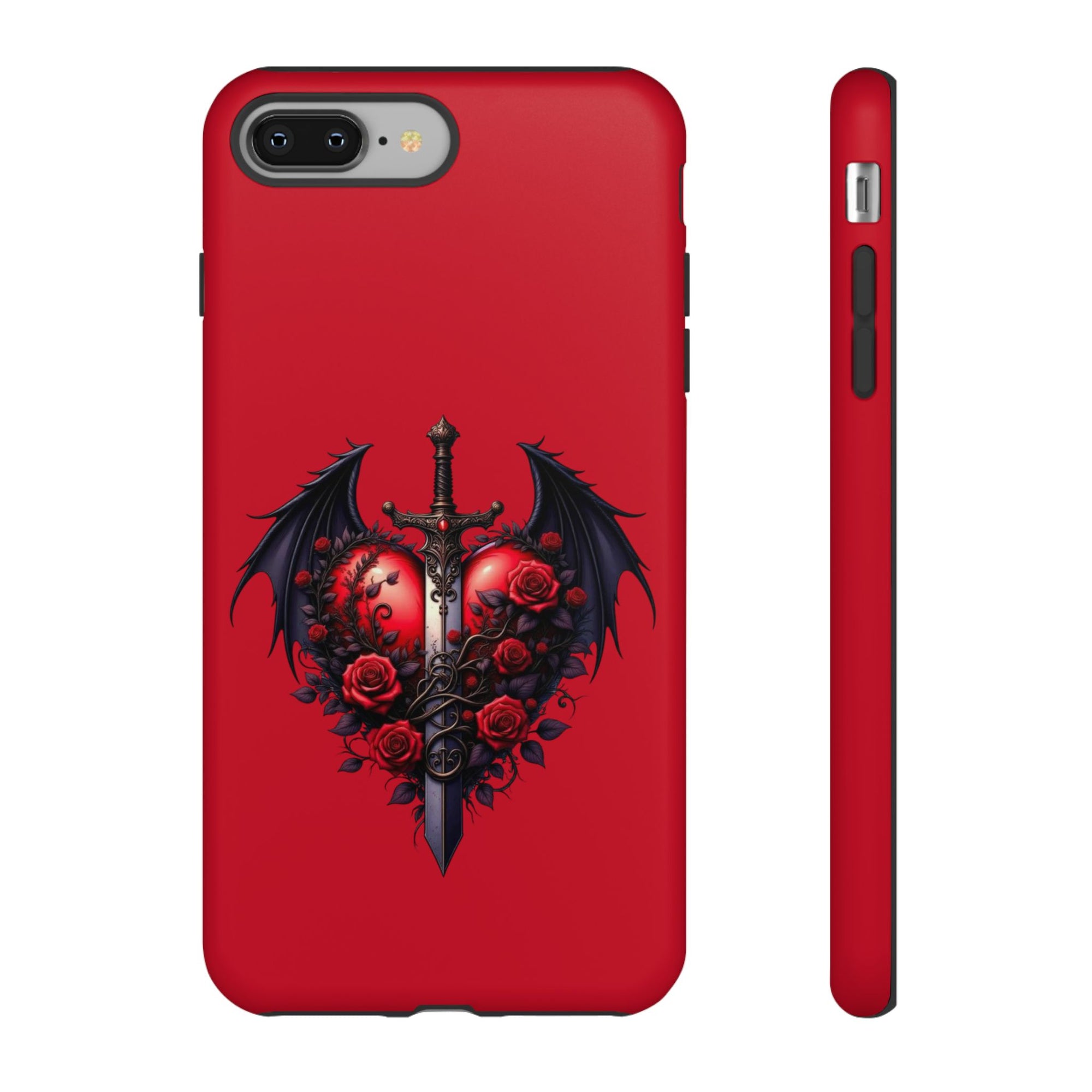 Tough Cases - Gothic Heart Phone Case, Edgy Accessories for Him, Unique Gifts for Her, Valentine's Day, Birthday, Artsy Phone Cover