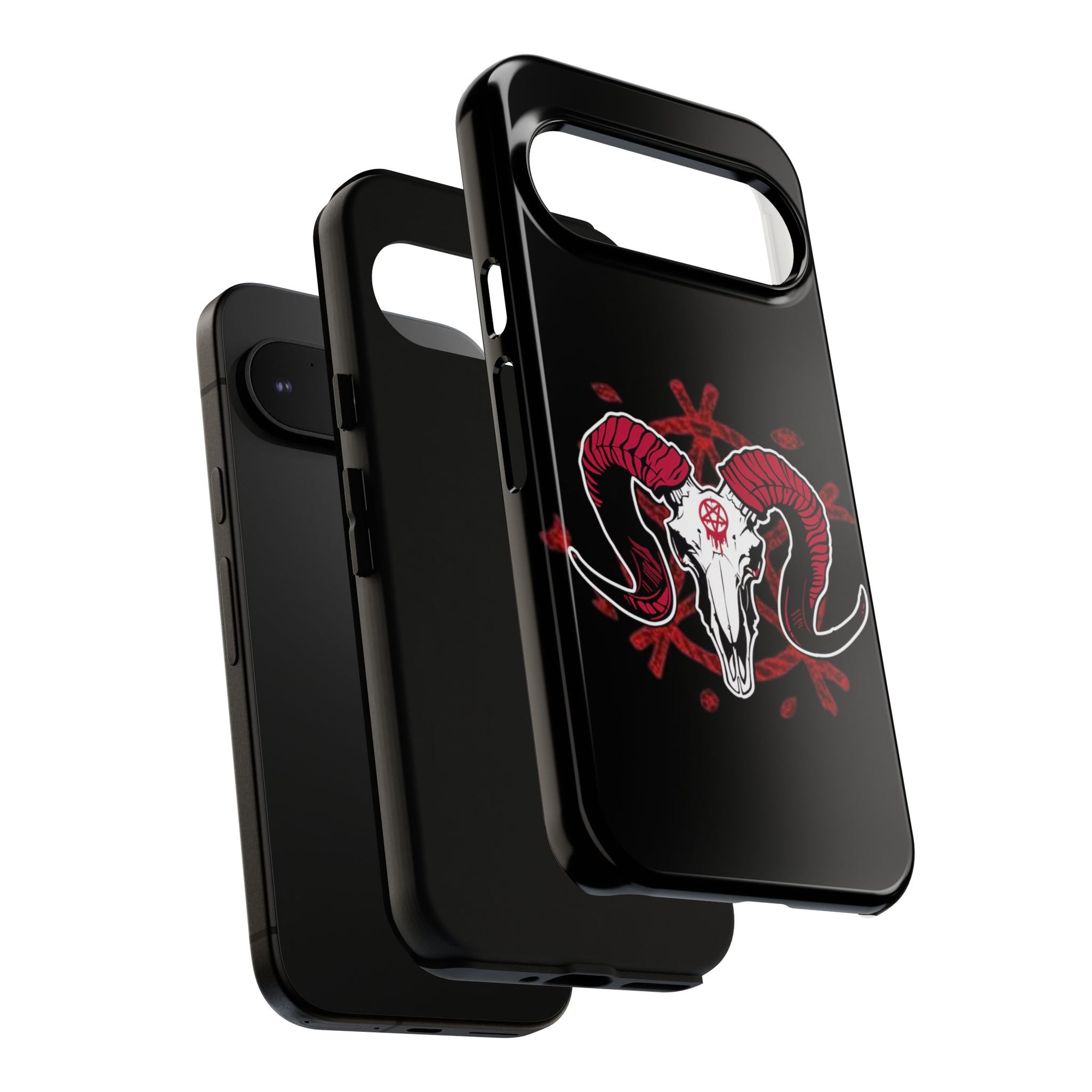 Tough Cases: Dark Aesthetic Phone Case, Gothic Phone Cover, Unique Gift for Him, Occult Design, Animal Skull Artwork, Halloween Decor