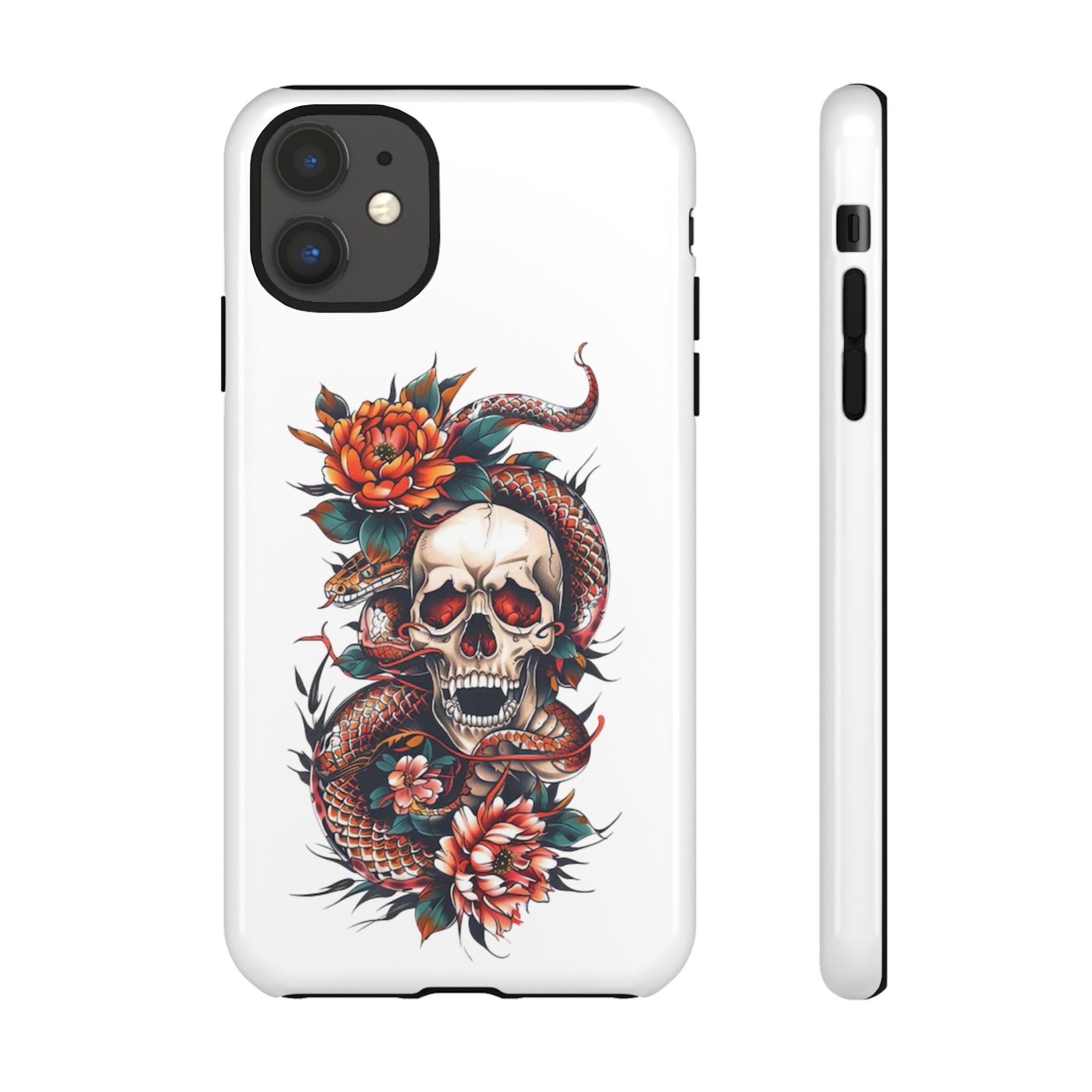 Tough Cases: Skull and Snake Phone Cases, Edgy Accessories, Alternative Fashion, Quirky Gift Ideas, Gothic Style