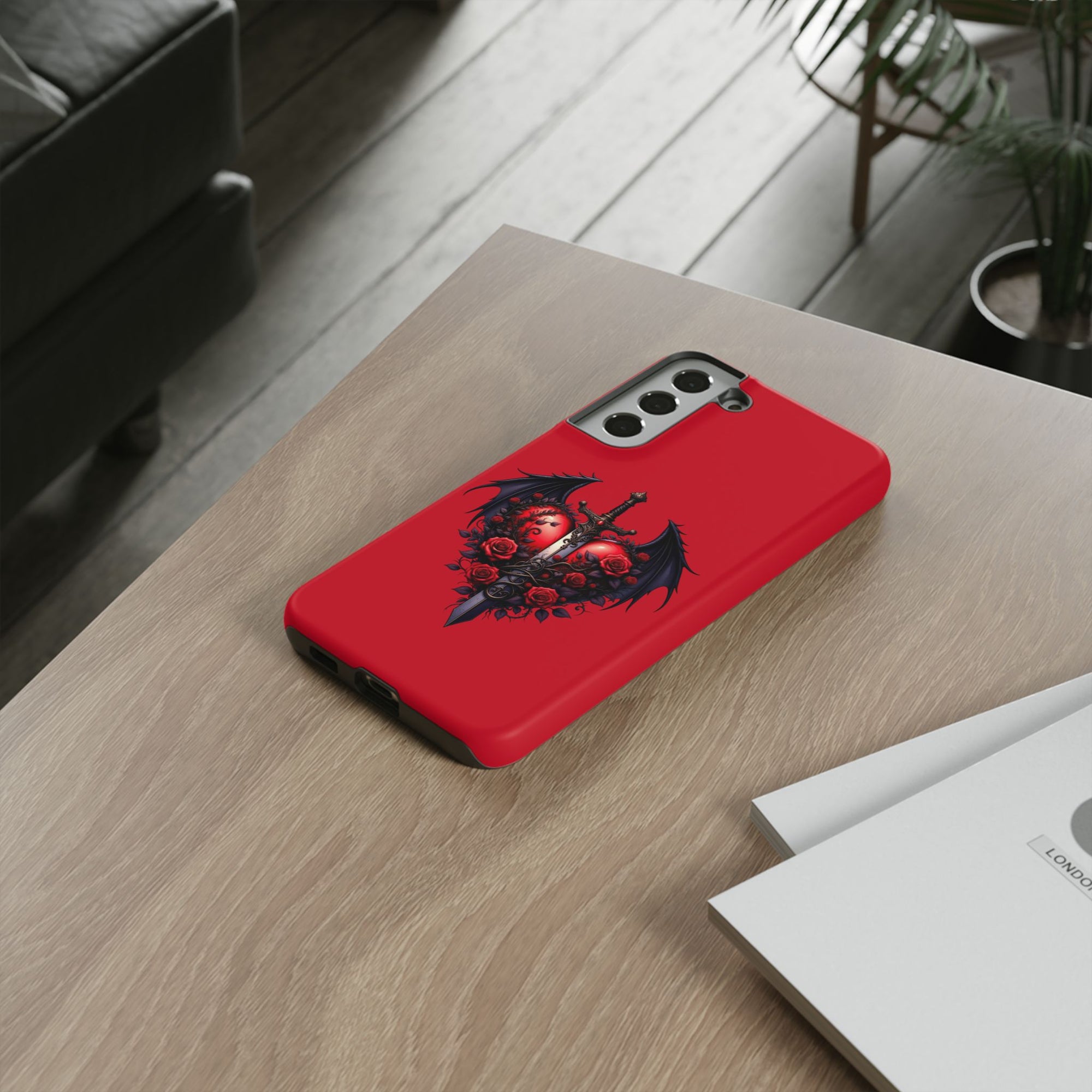 Tough Cases - Gothic Heart Phone Case, Edgy Accessories for Him, Unique Gifts for Her, Valentine's Day, Birthday, Artsy Phone Cover