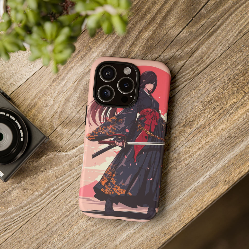 Stylish Phone Case with Warrior Design, Tough Phone Cover for Anime Lovers, Gift for Gamers, Cute Phone Accessories, Unique Tech Gifts