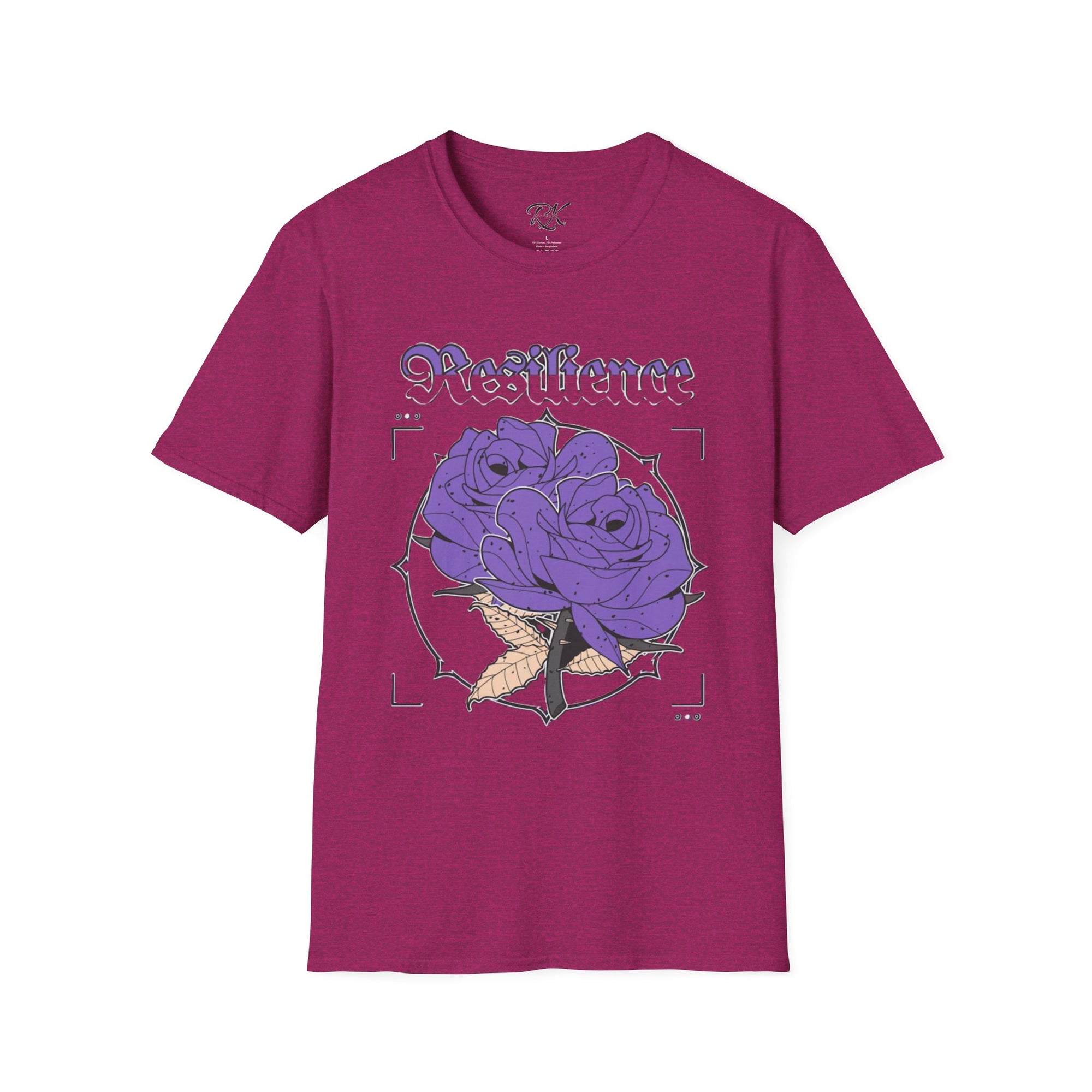 Purple Rose Graphic T-Shirt, Soft Stylish Tee, Unisex Floral Apparel, Gift for Her, Spring Outfit Idea, Vintage Aesthetic Top