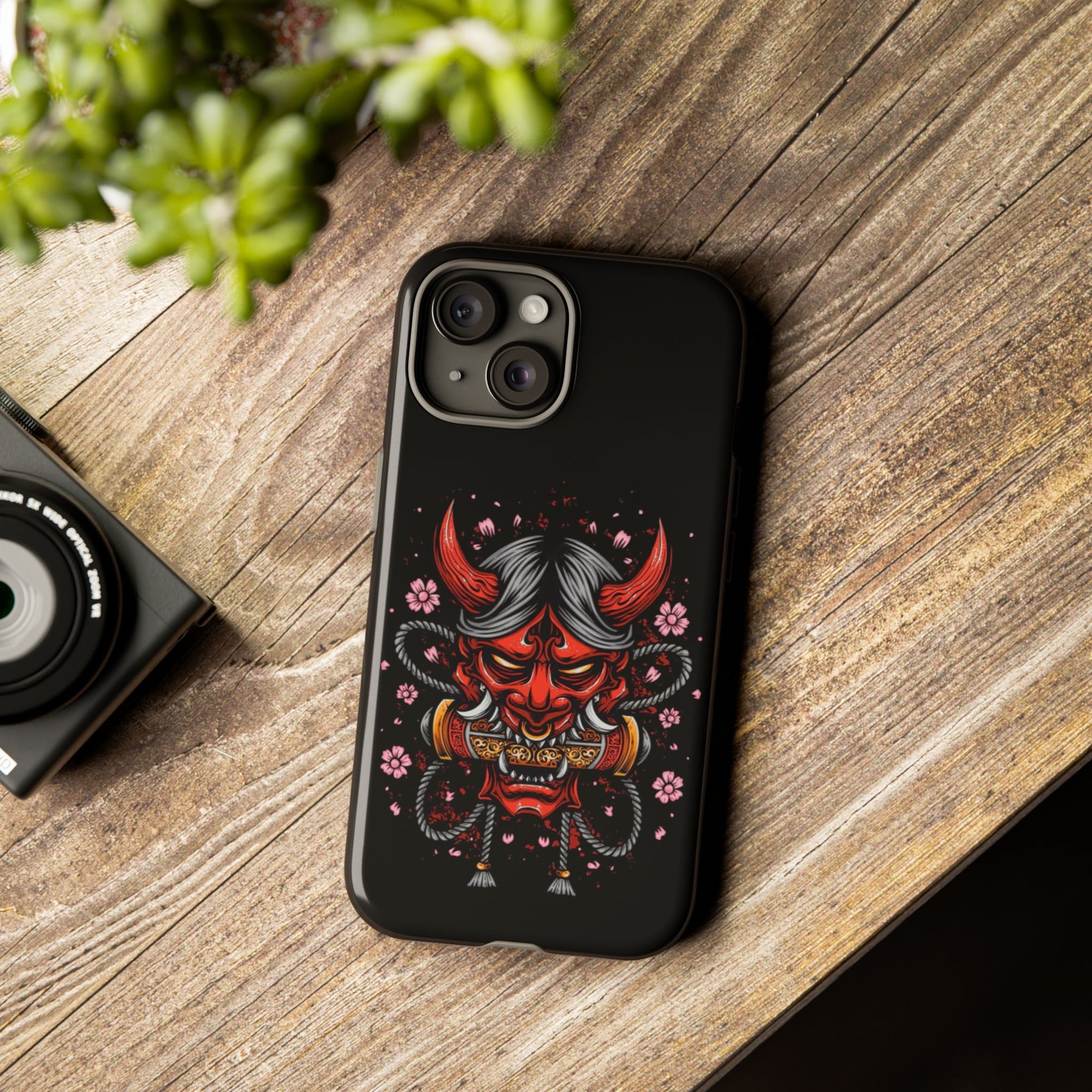 Tough Cases: Fierce Demon Phone Case, Edgy Phone Cover, Protect Your Device, Gift for Anime Fans, Unique Artwork Case