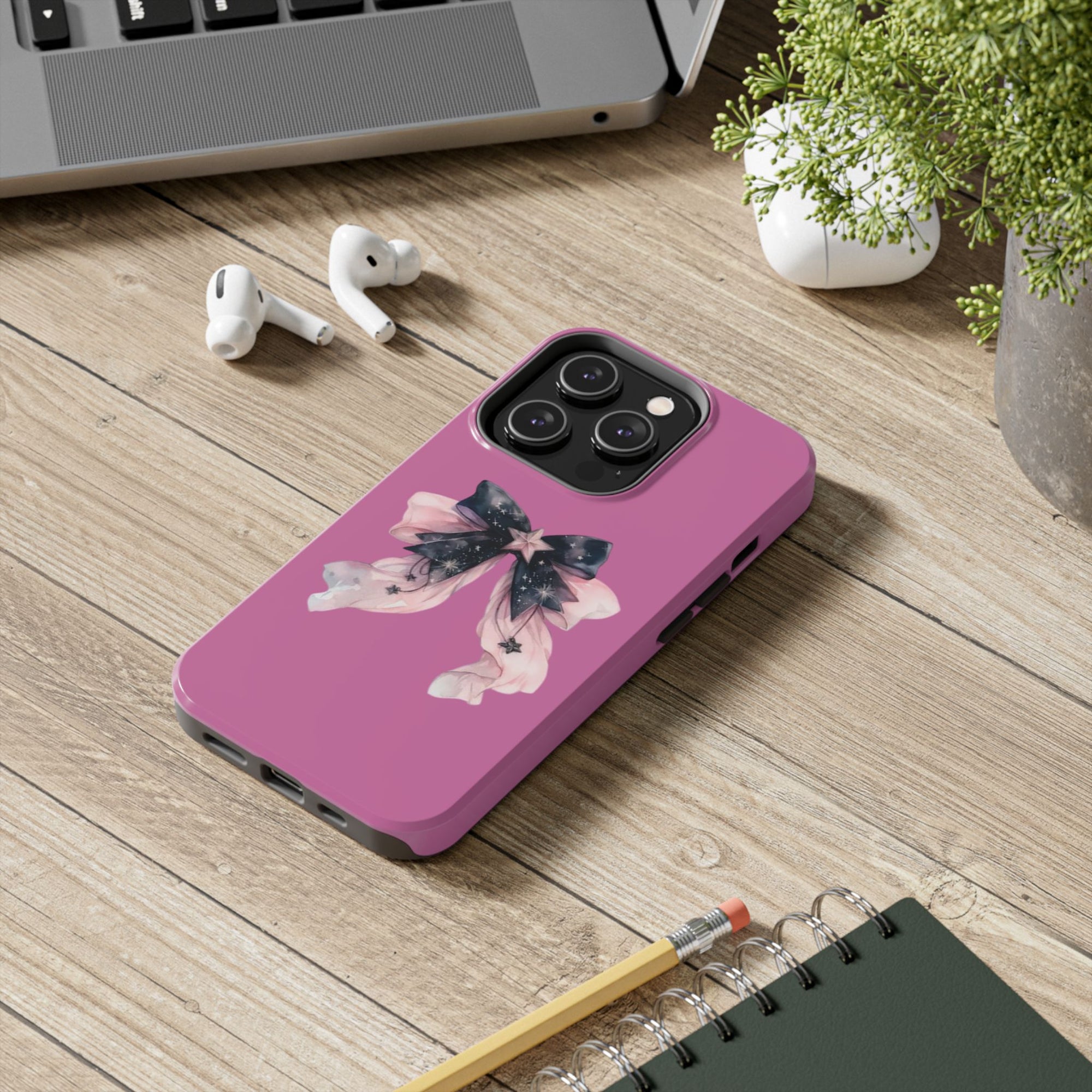Pink Ribbon Tough Phone Cases, Galaxy Phone Covers, Chic Phone Protection, Ideal Gift for Her, Stylish Tech Accessories