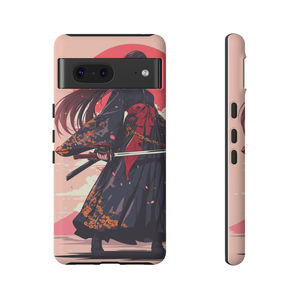 Stylish Phone Case with Warrior Design, Tough Phone Cover for Anime Lovers, Gift for Gamers, Cute Phone Accessories, Unique Tech Gifts