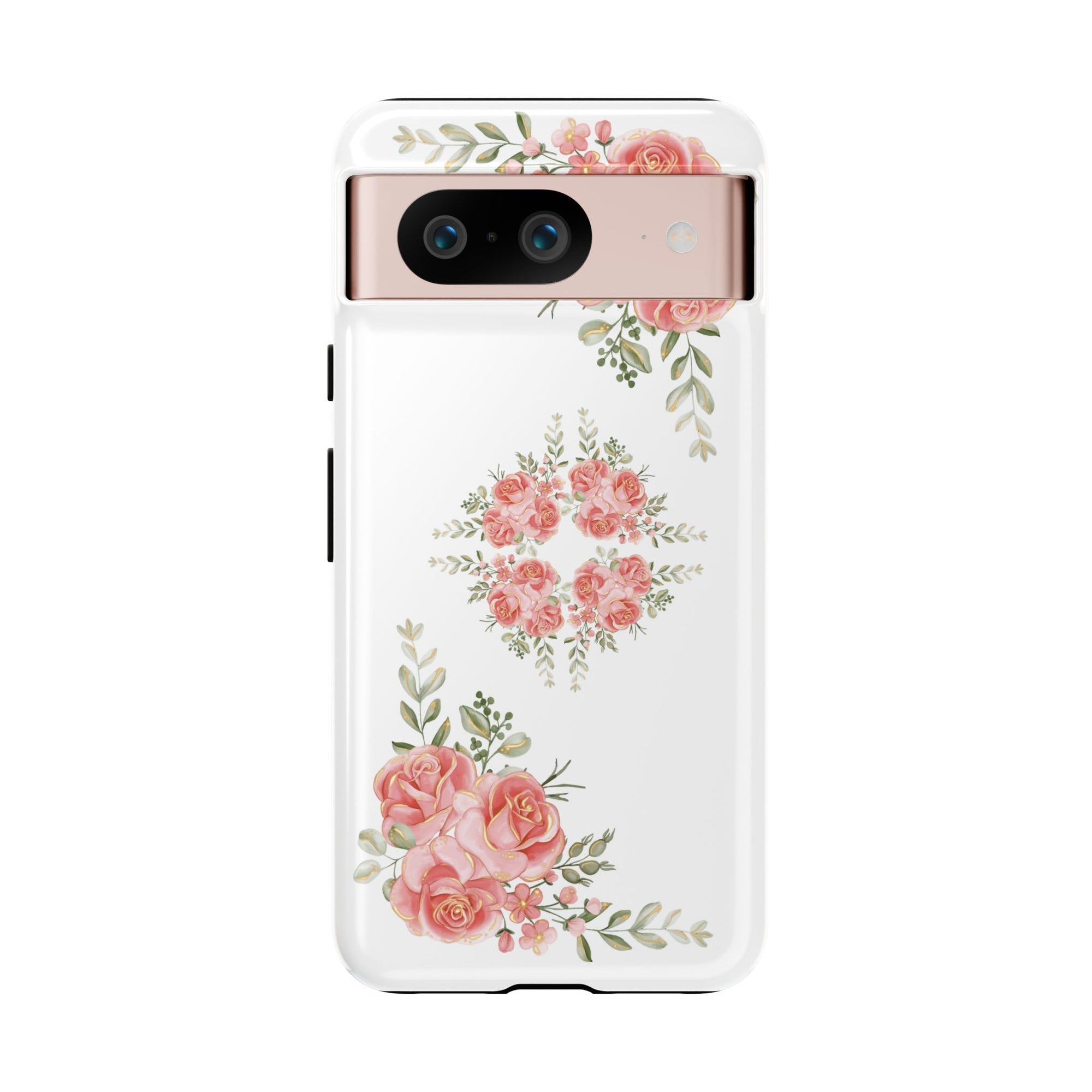 Floral Phone Case, Tough iPhone Case, Rose Design Case, Gift for Her, Floral Phone Cover