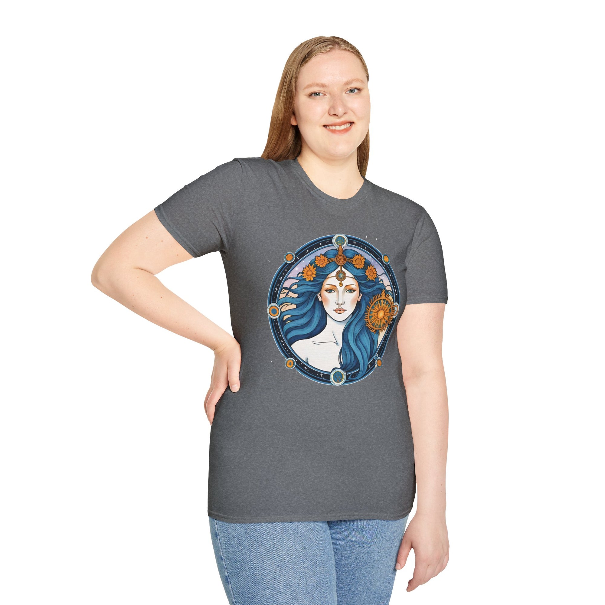 Celestial Goddess Unisex T-Shirt, Bohemian Tee, Astrology Shirt, Gift for Her, Spiritual Fashion, Horoscope Apparel