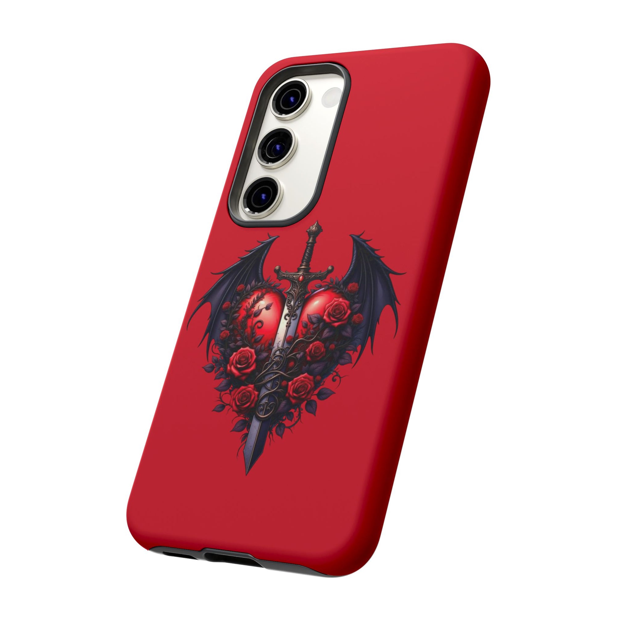 Tough Cases - Gothic Heart Phone Case, Edgy Accessories for Him, Unique Gifts for Her, Valentine's Day, Birthday, Artsy Phone Cover