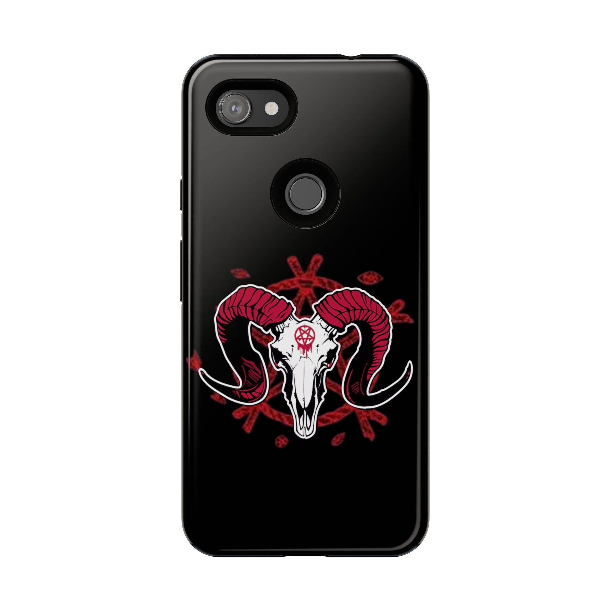 Tough Cases: Dark Aesthetic Phone Case, Gothic Phone Cover, Unique Gift for Him, Occult Design, Animal Skull Artwork, Halloween Decor