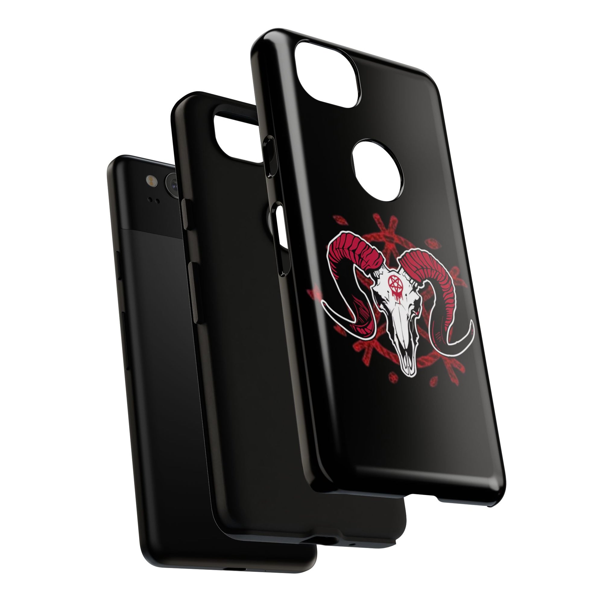 Tough Cases: Dark Aesthetic Phone Case, Gothic Phone Cover, Unique Gift for Him, Occult Design, Animal Skull Artwork, Halloween Decor